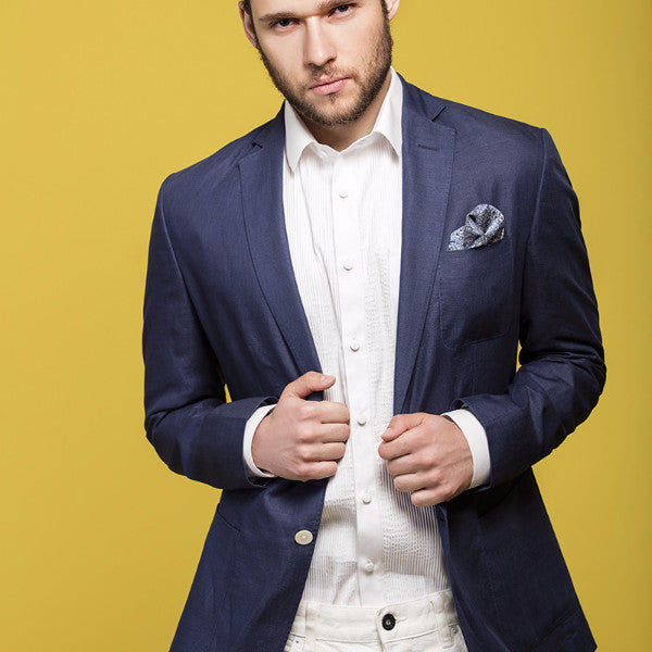 Navy Linen Jacket