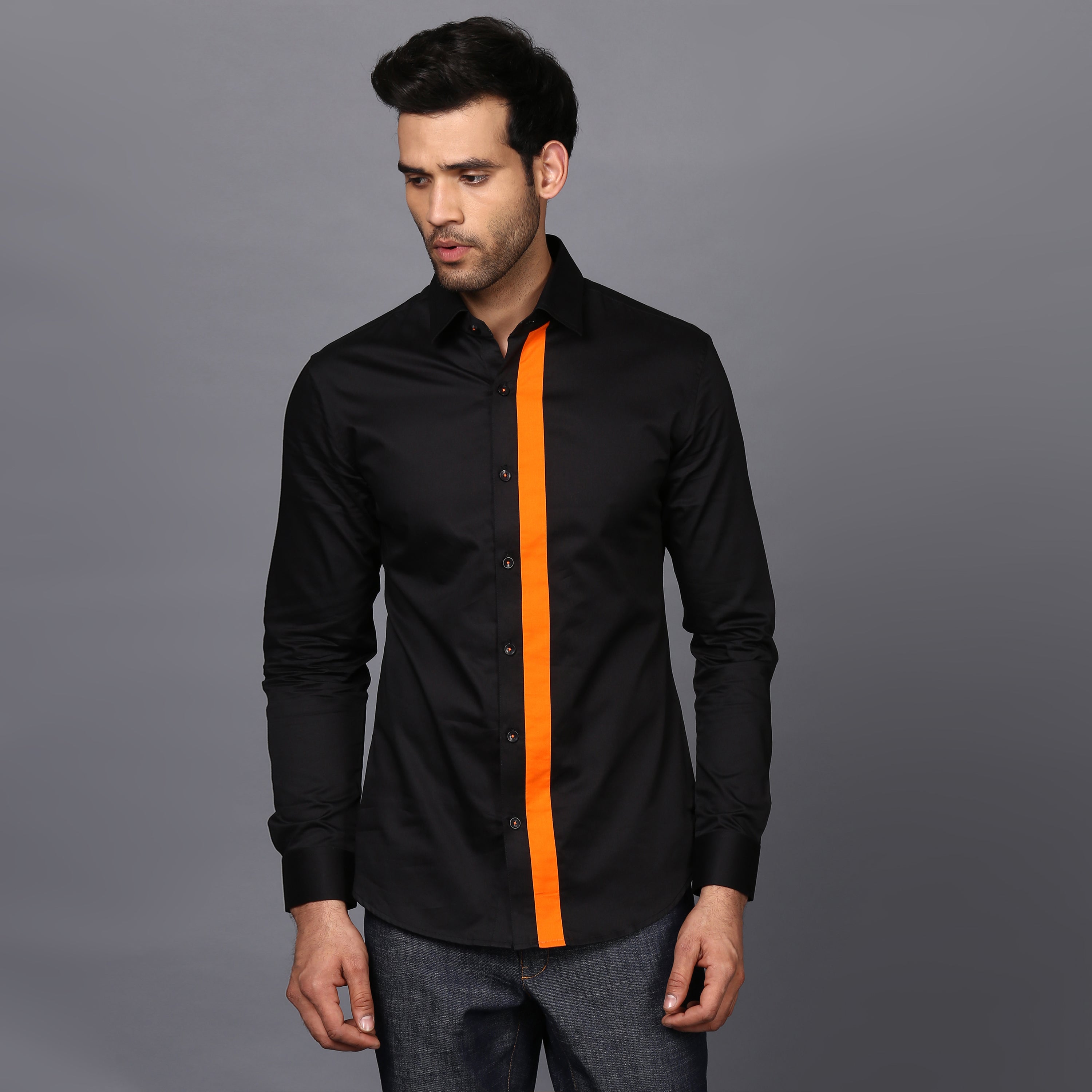 Black & Orange Shirt