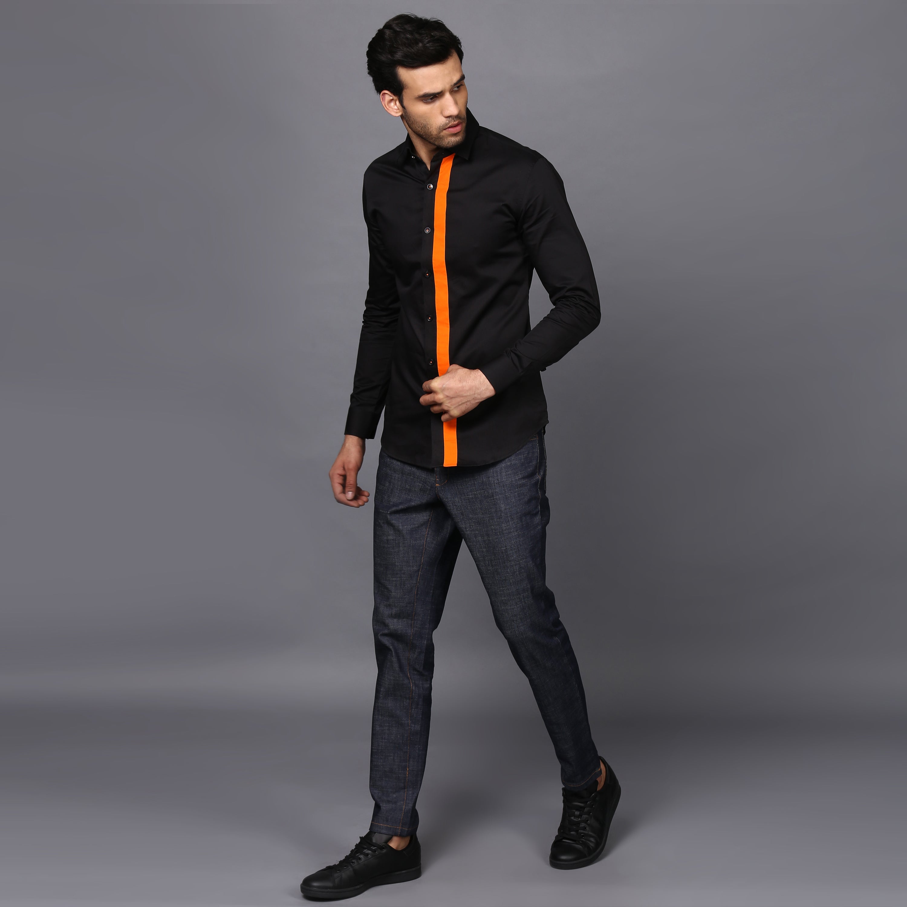 Black & Orange Shirt