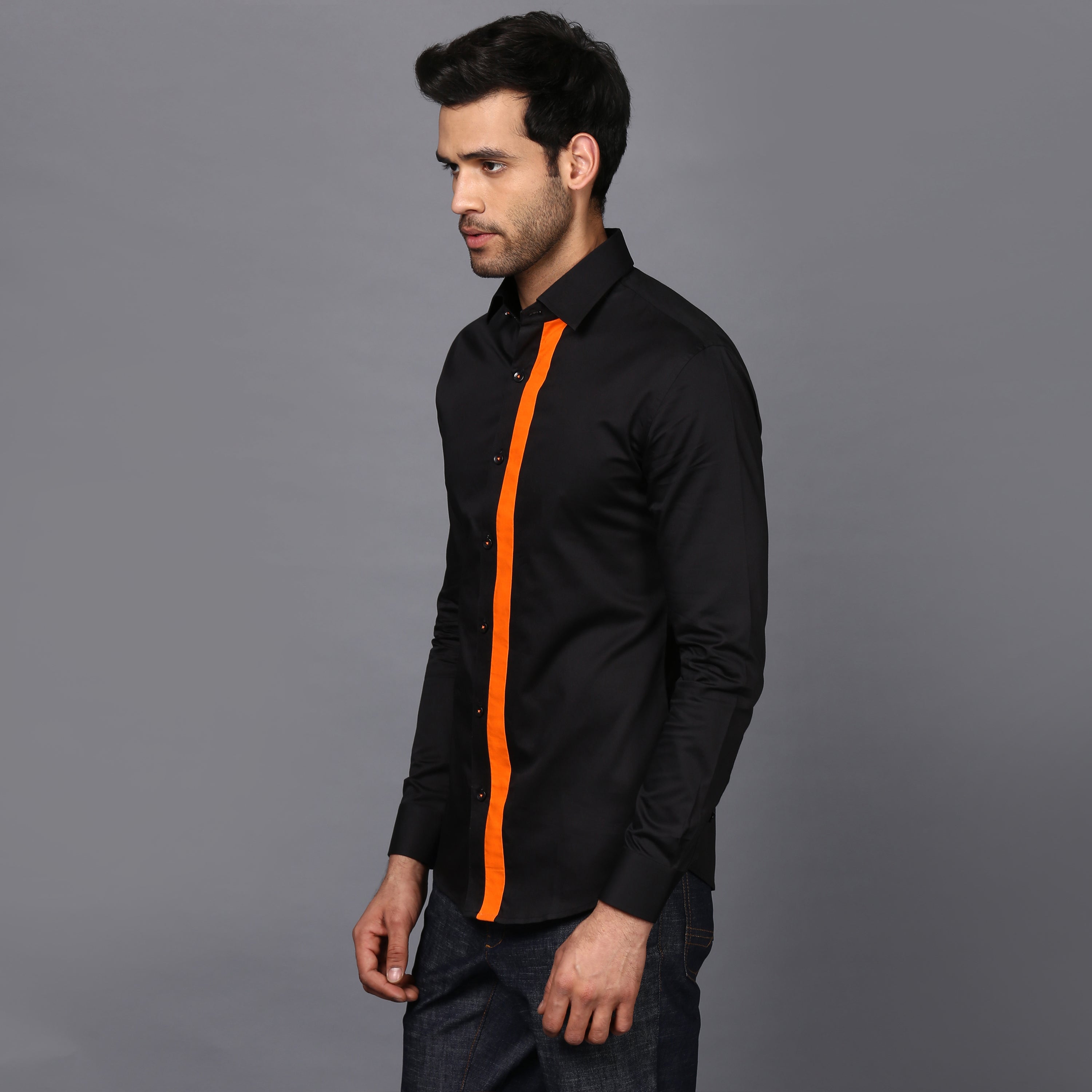 Black & Orange Shirt