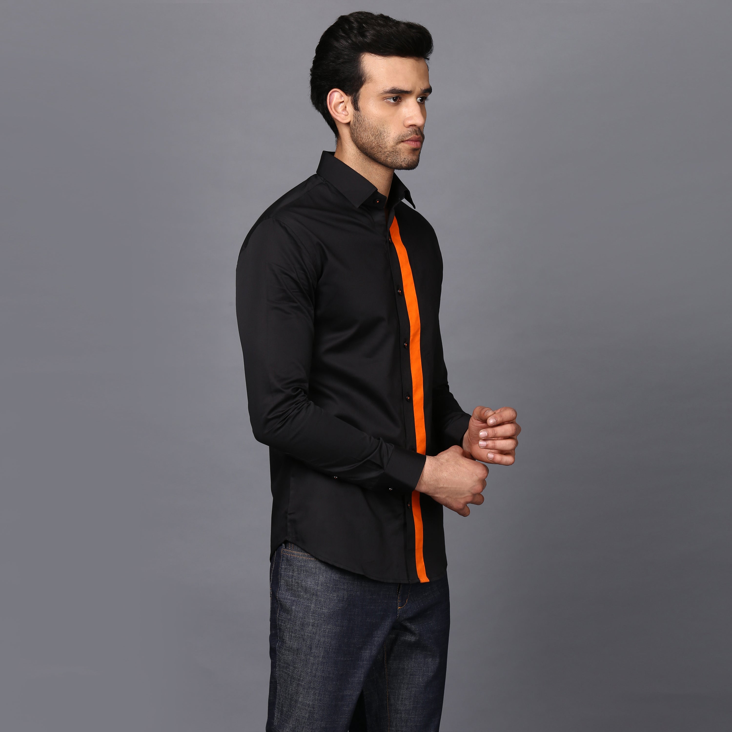 Black & Orange Shirt