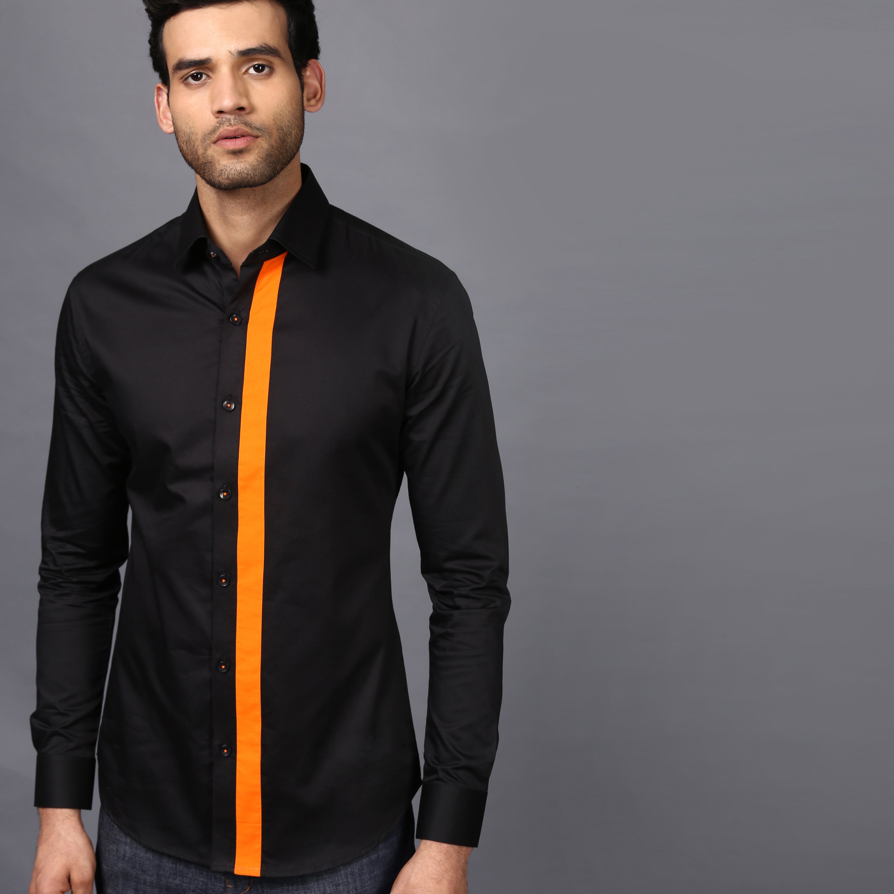Black & Orange Shirt