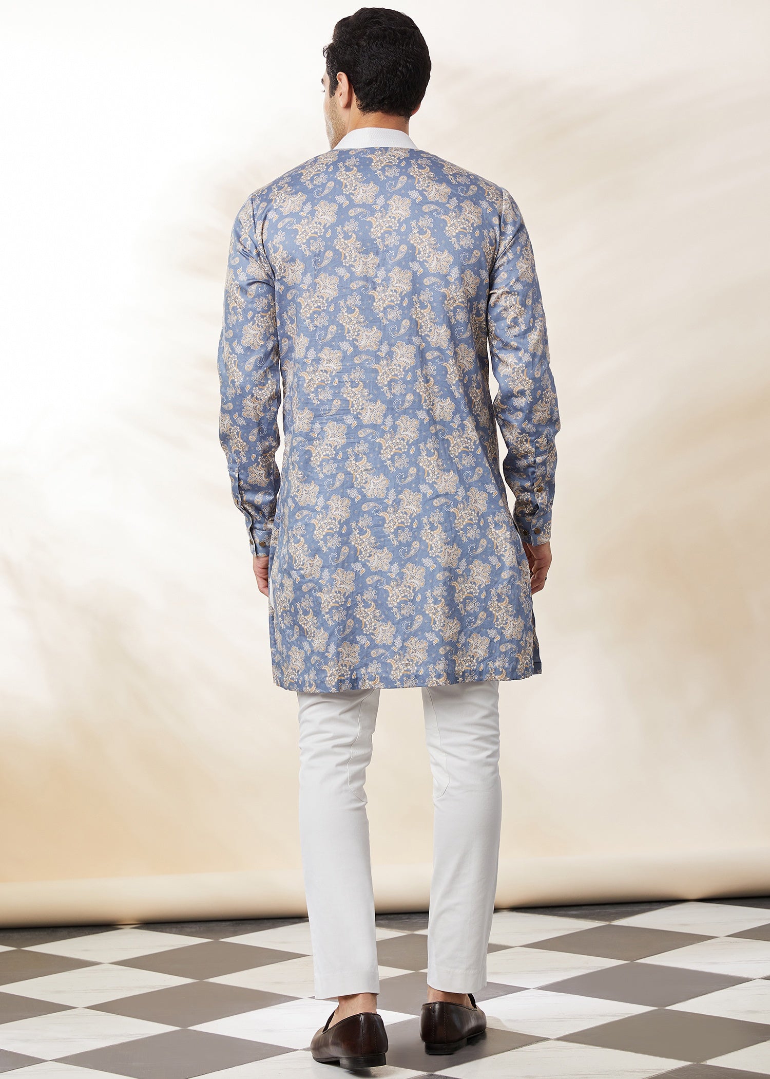 SKY PRINTED KURTA