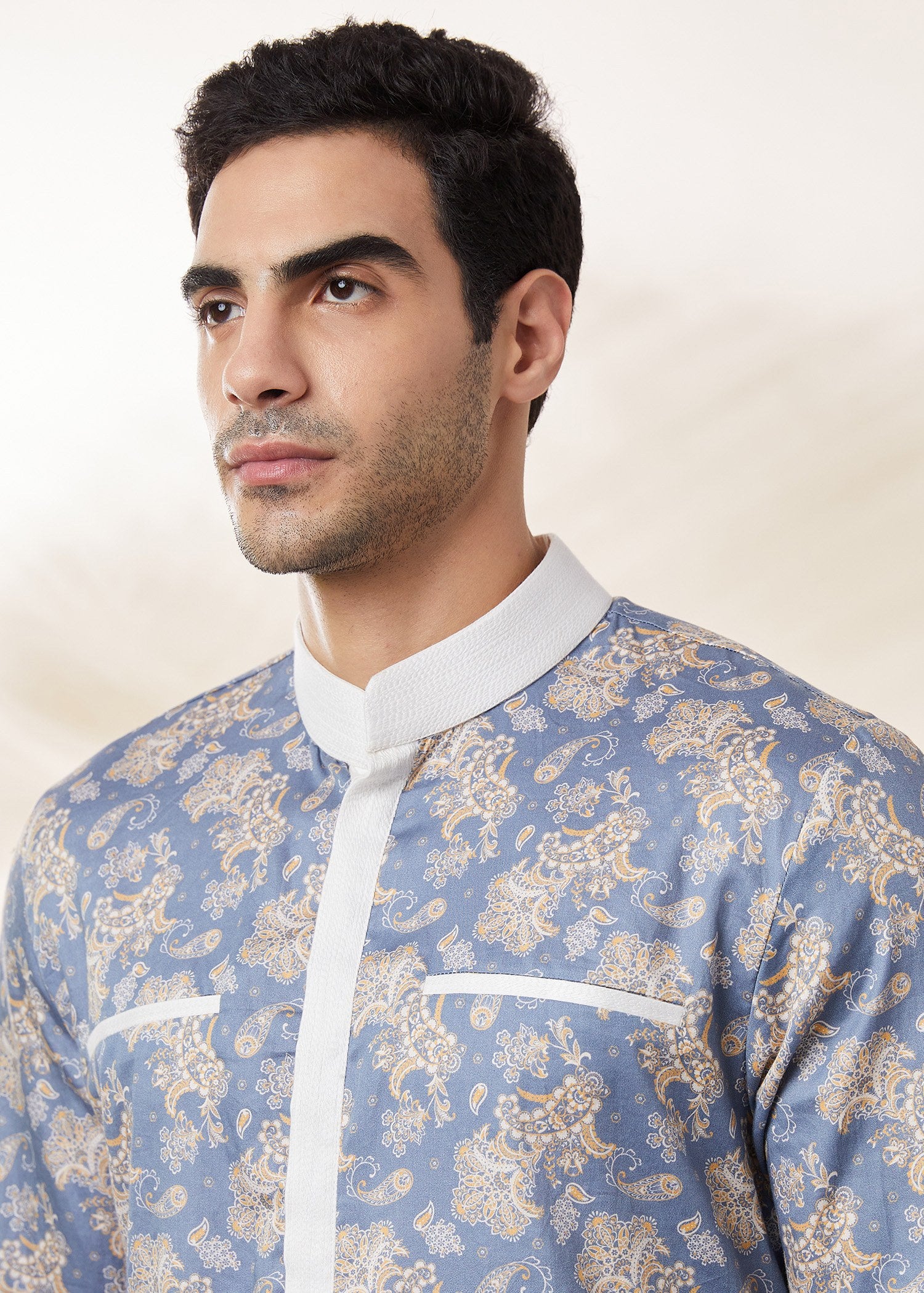 SKY PRINTED KURTA