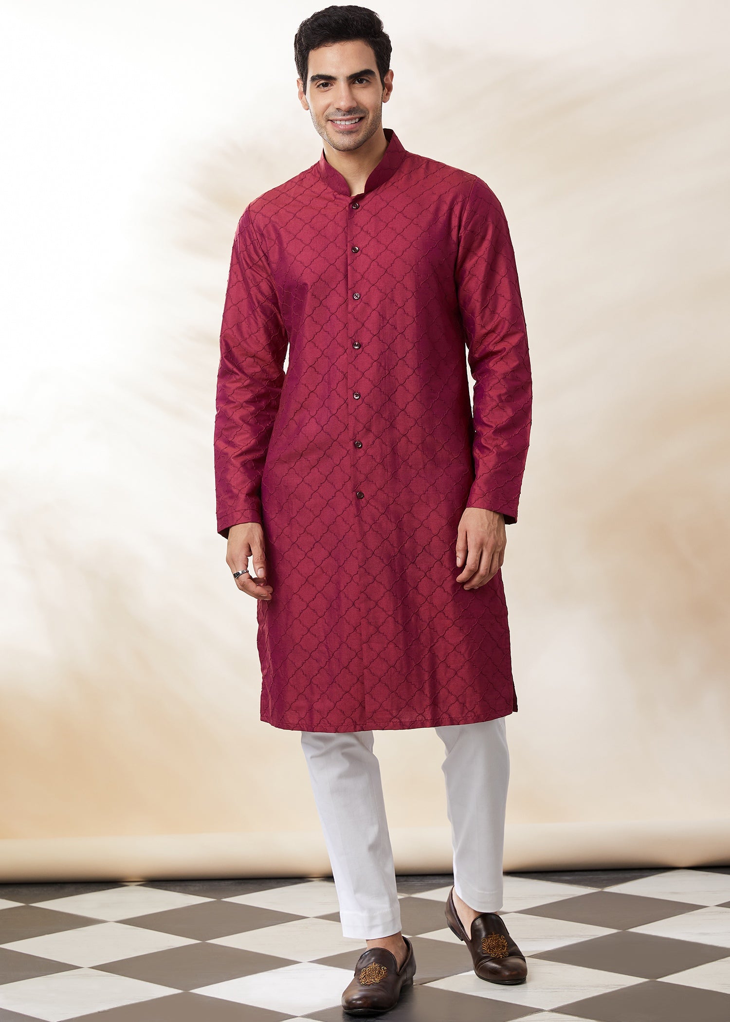 Double-needle Achkan Kurta