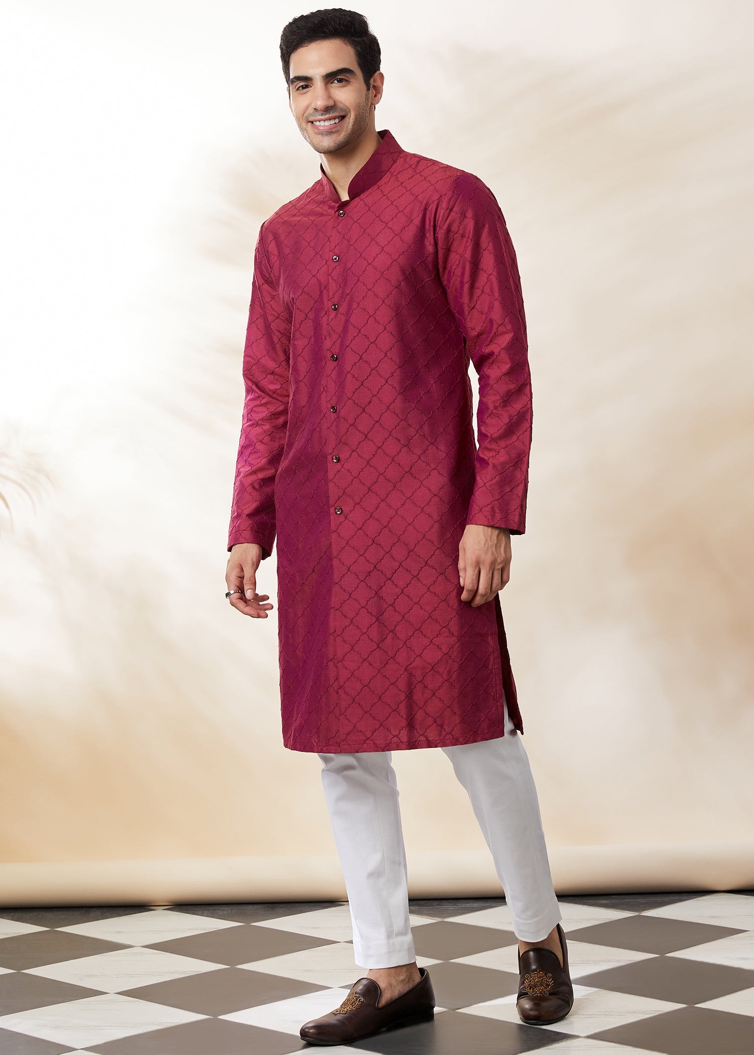 Double-needle Achkan Kurta