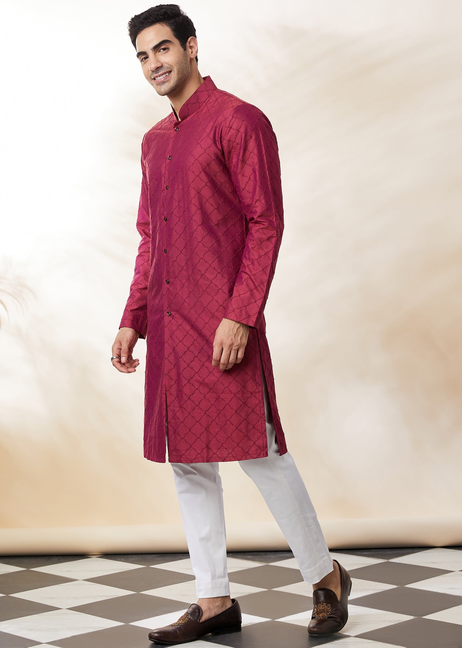Double-needle Achkan Kurta