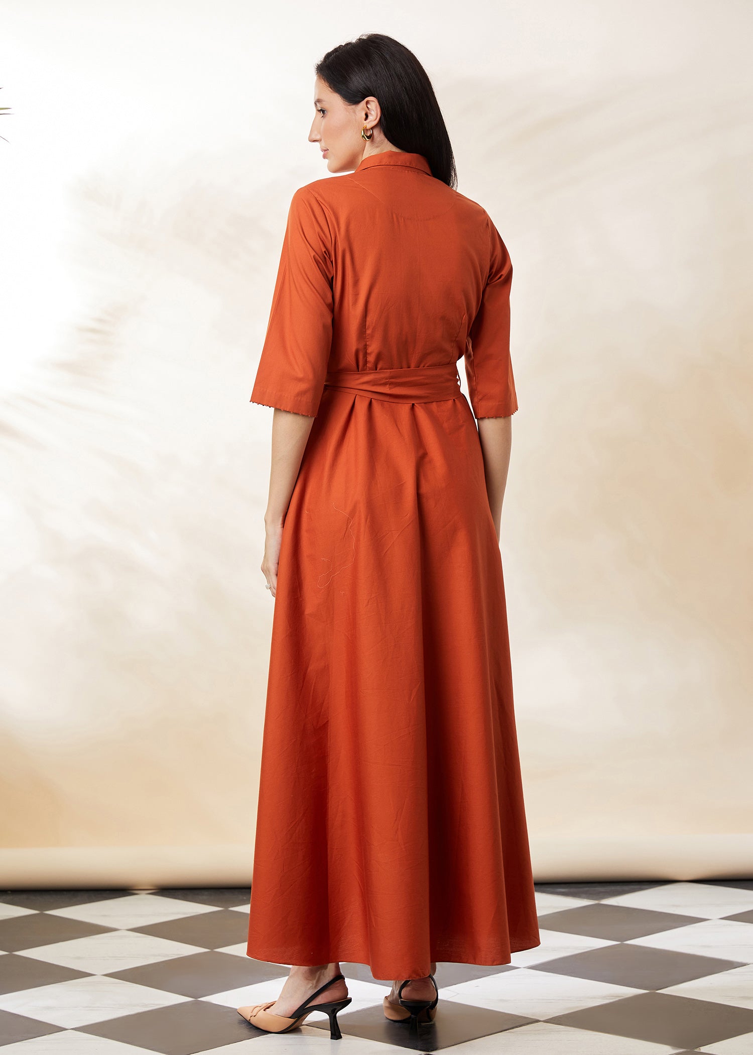Solid Wrap Dress