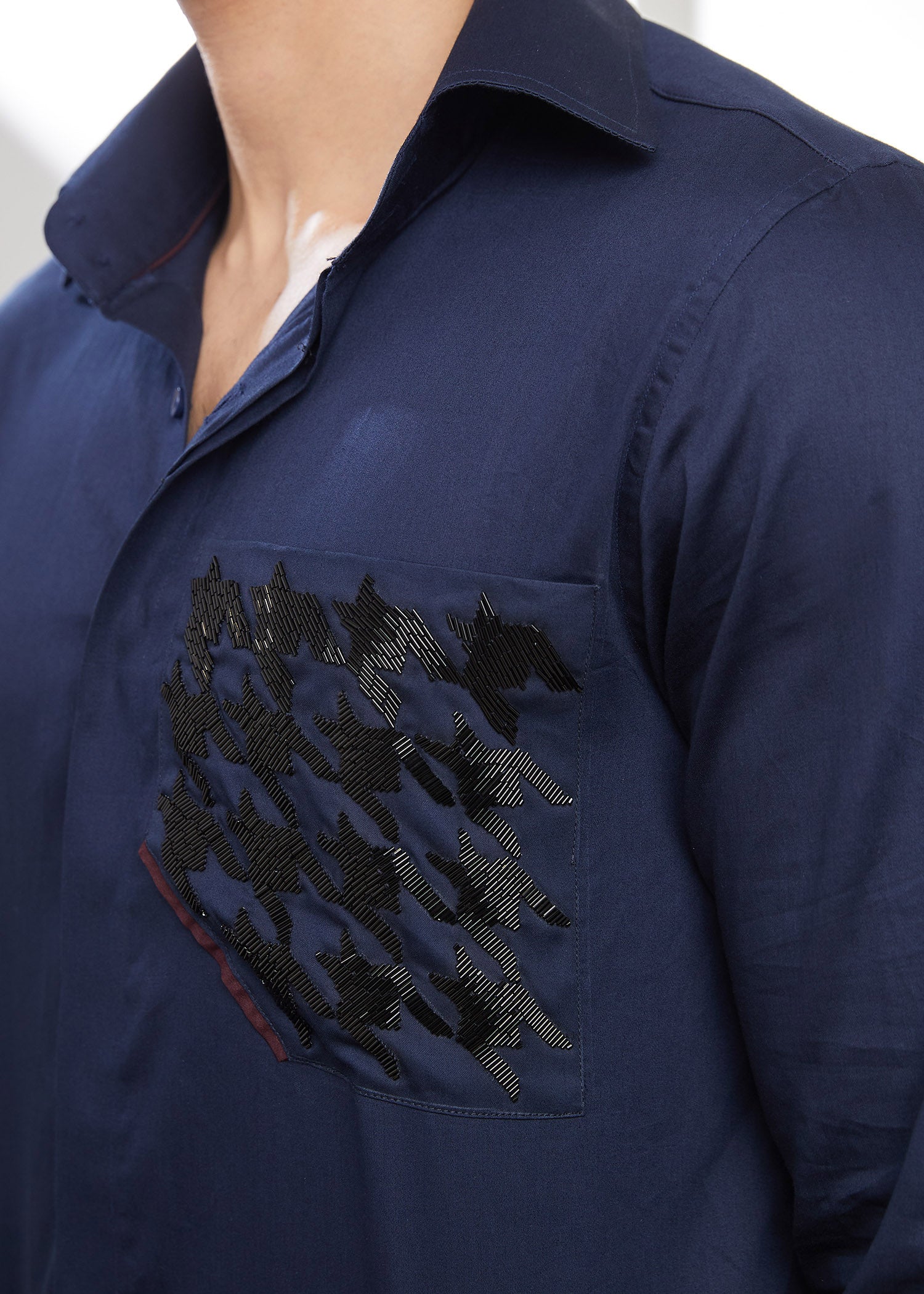 Houndstooth Emb Shirt