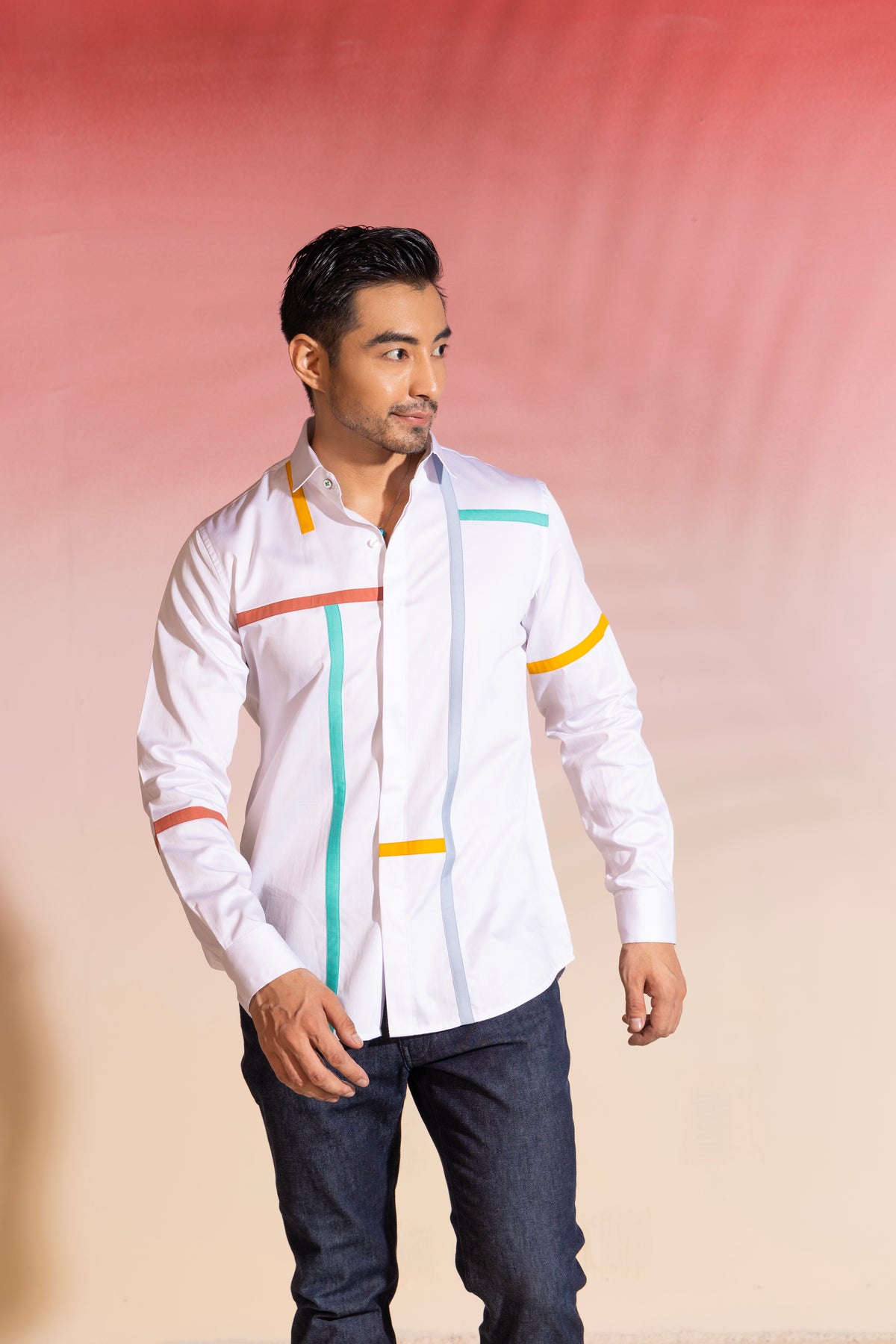 Polychromatic Shirt from the Colorful Shirts India Collection | Seven DC