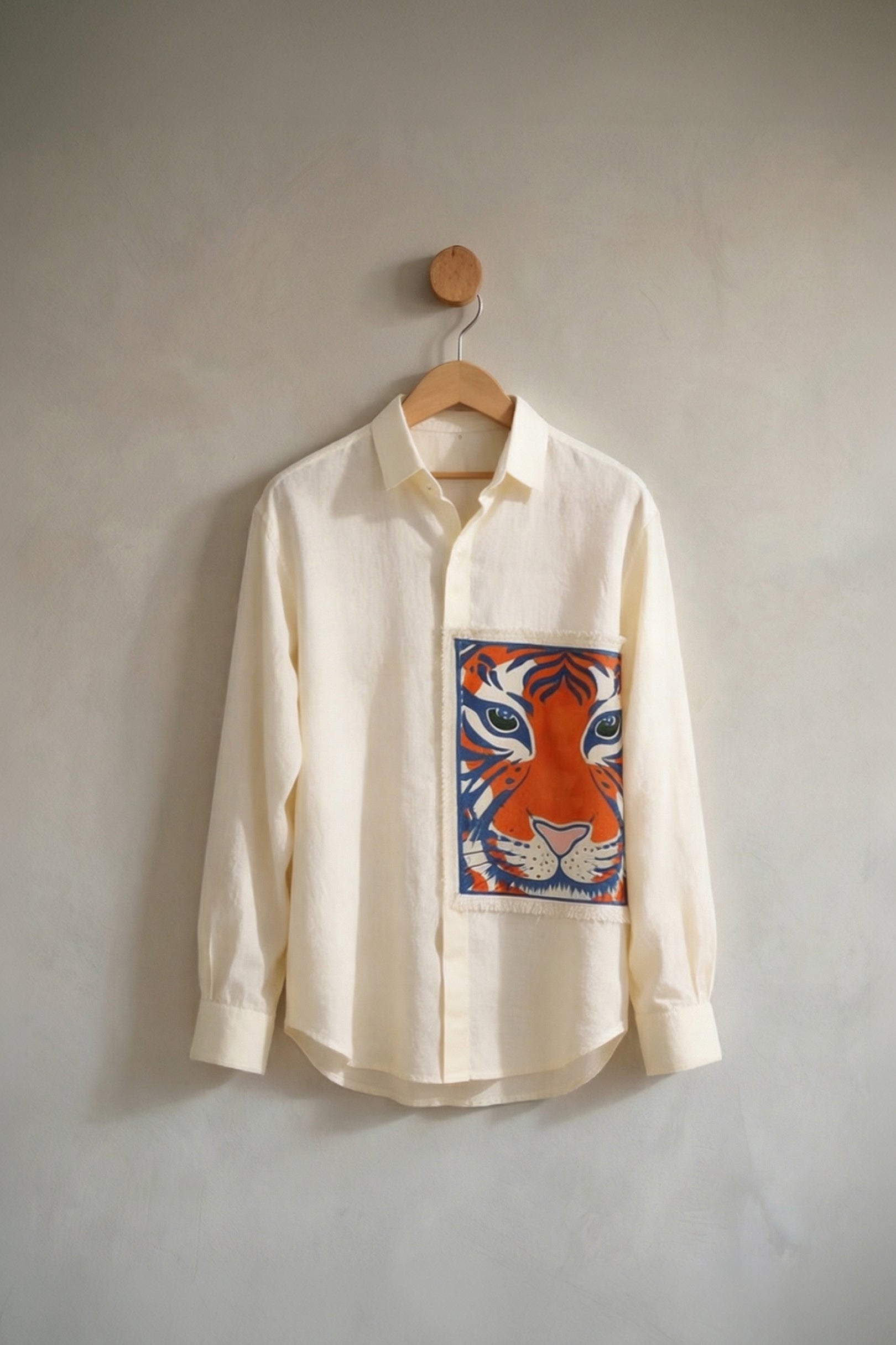 Linen Roar | Men's Printed Cotton-Linen Shirt