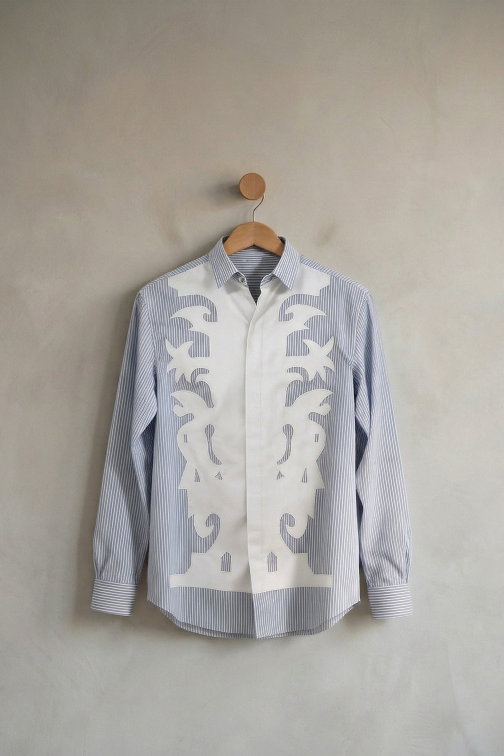 Palméa | Men's Pinstripe Emb Cotton Shirt