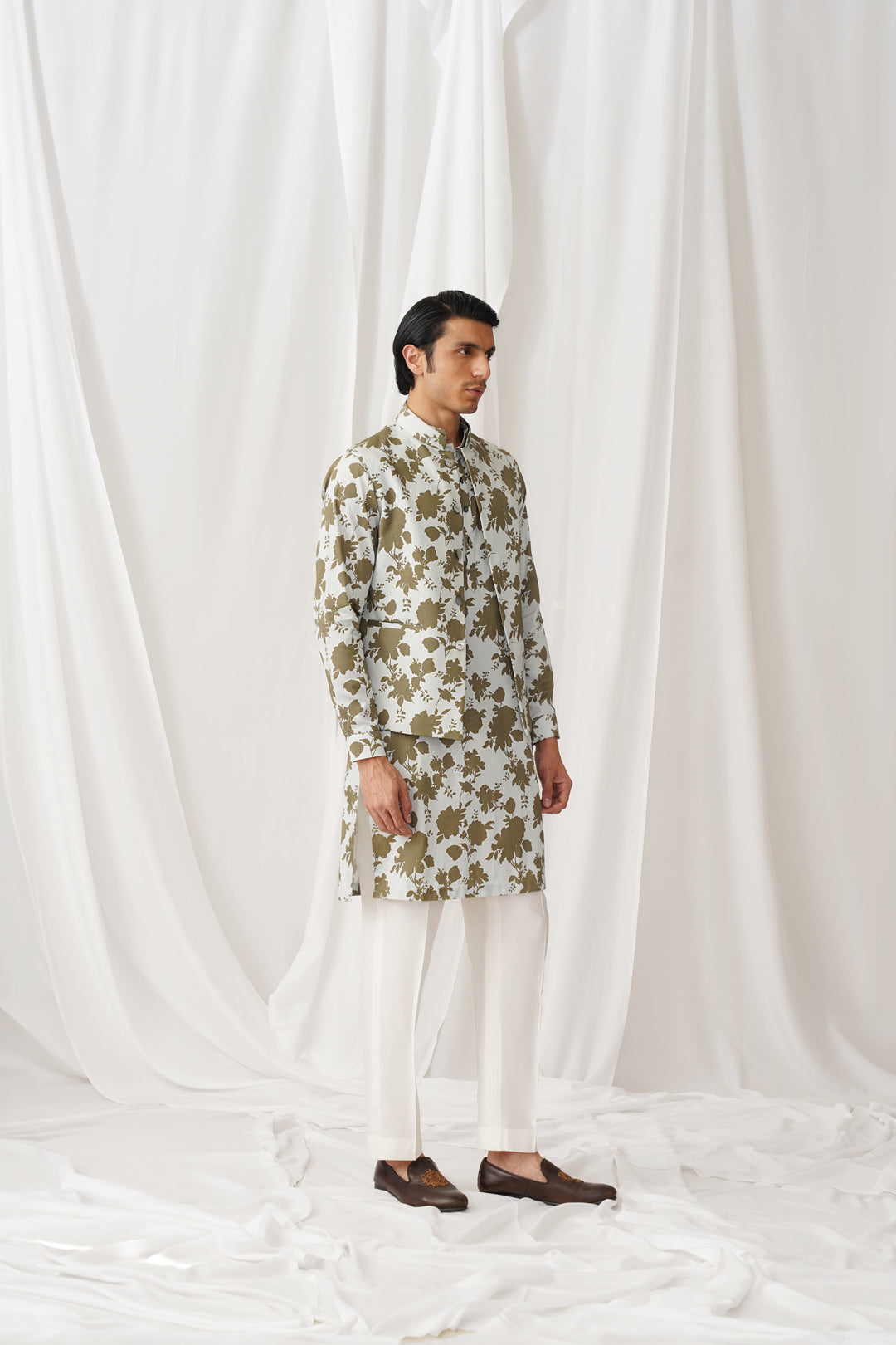 Motif Kurta-Nehru Set