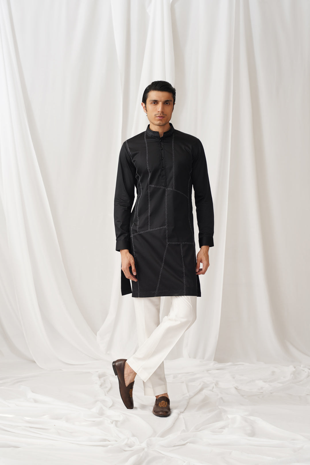 Niche Black Kurta