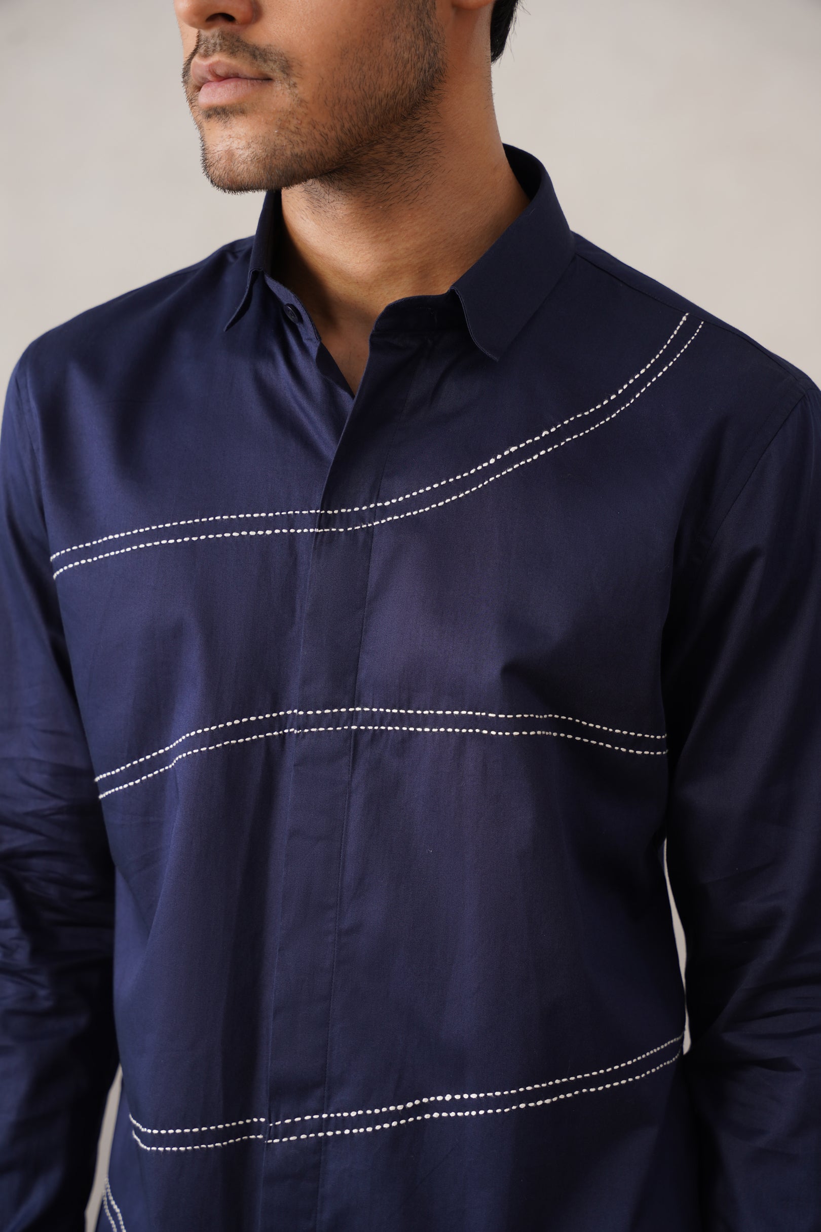 NAVY WAVE SHIRT