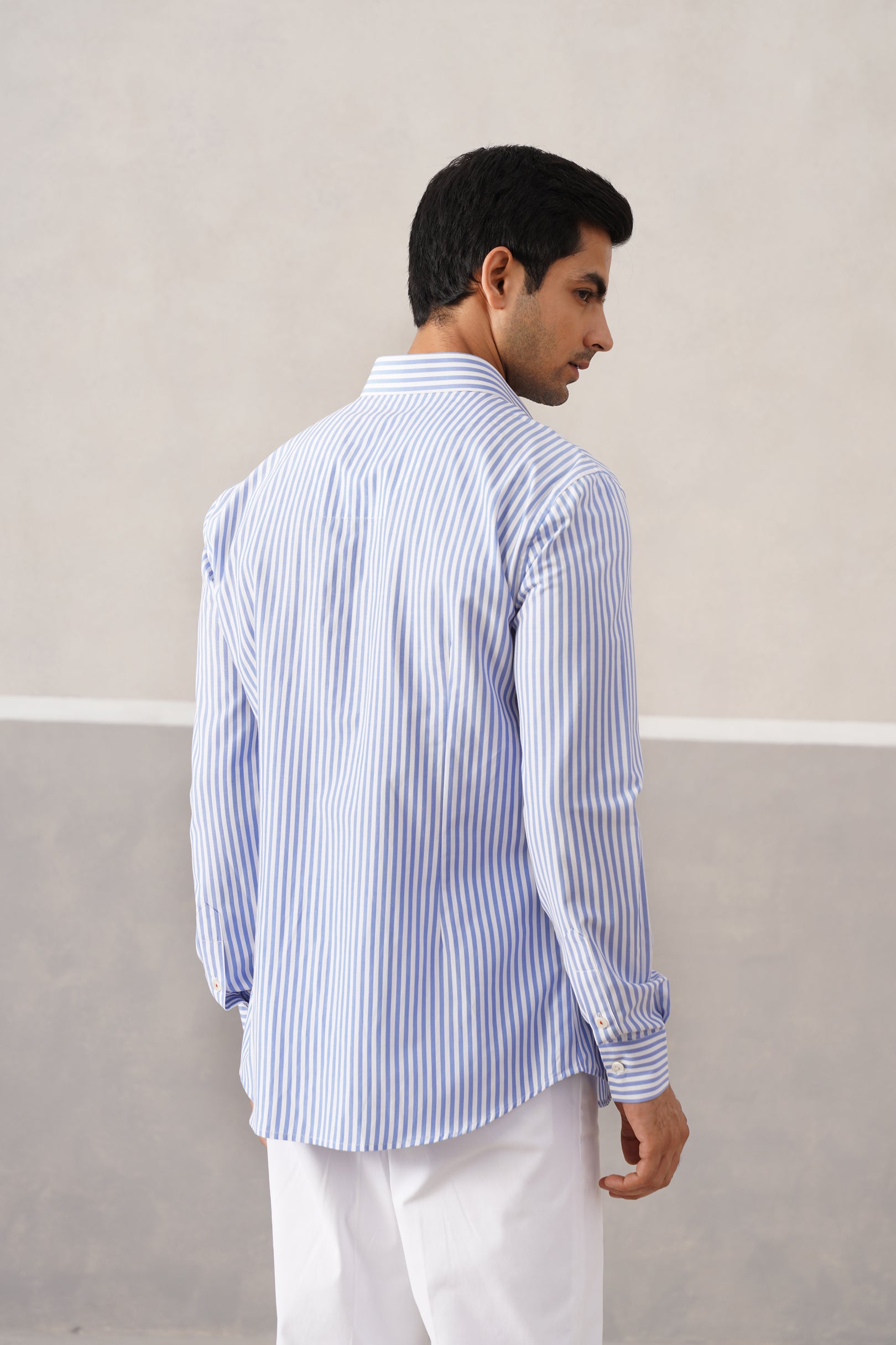 SKY DP STRIPE SHIRT