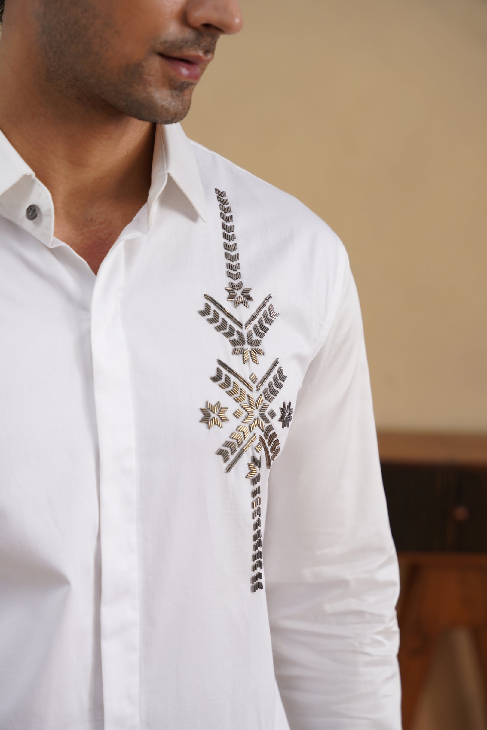 White Metallic Shirt