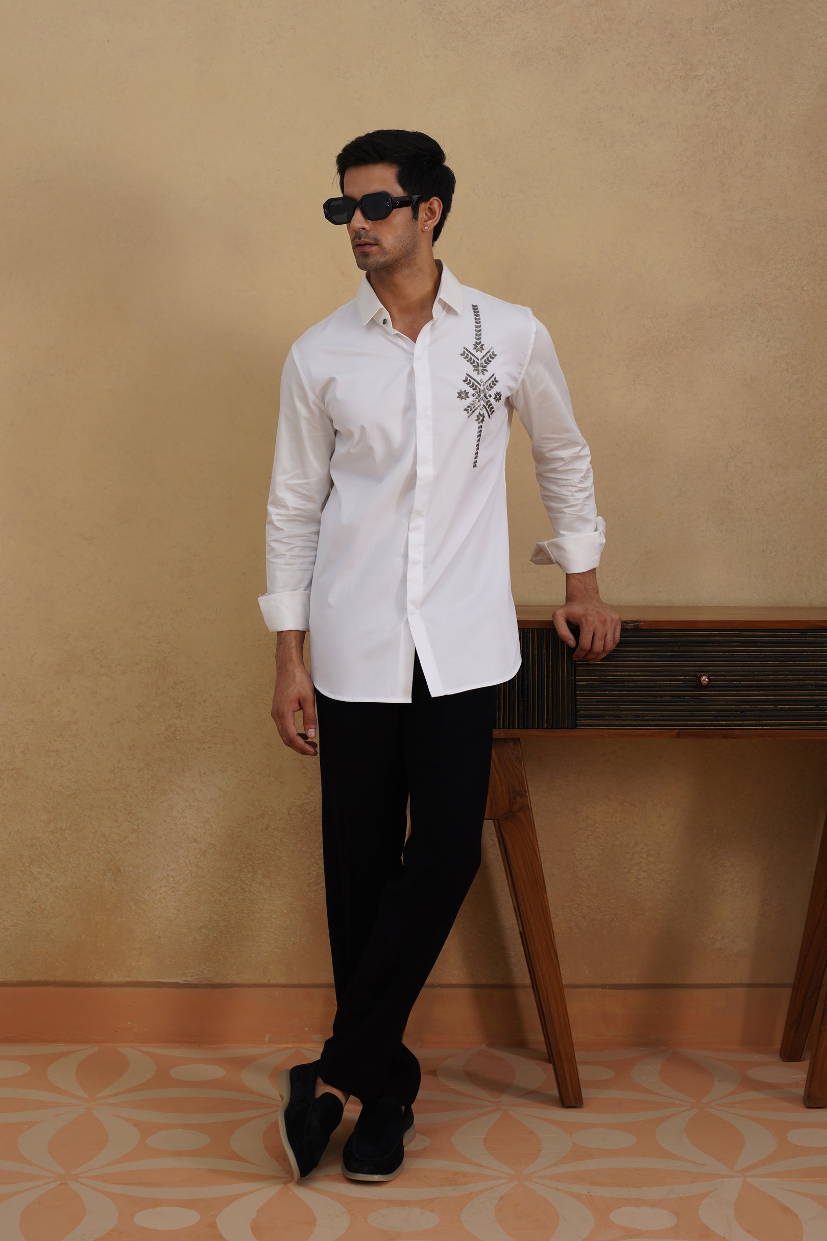 White Metallic Shirt