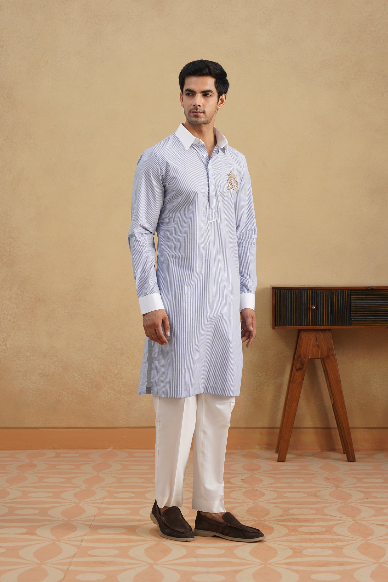 STRIPED CREST KURTA