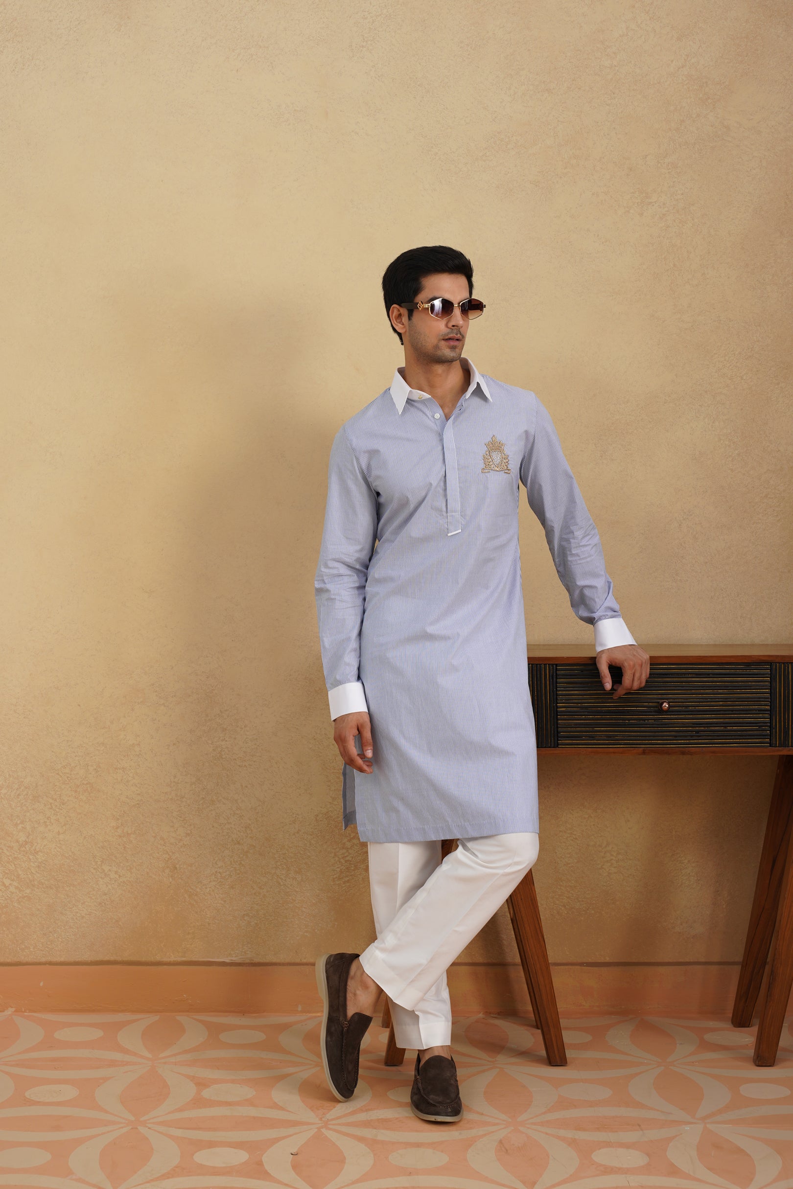 STRIPED CREST KURTA