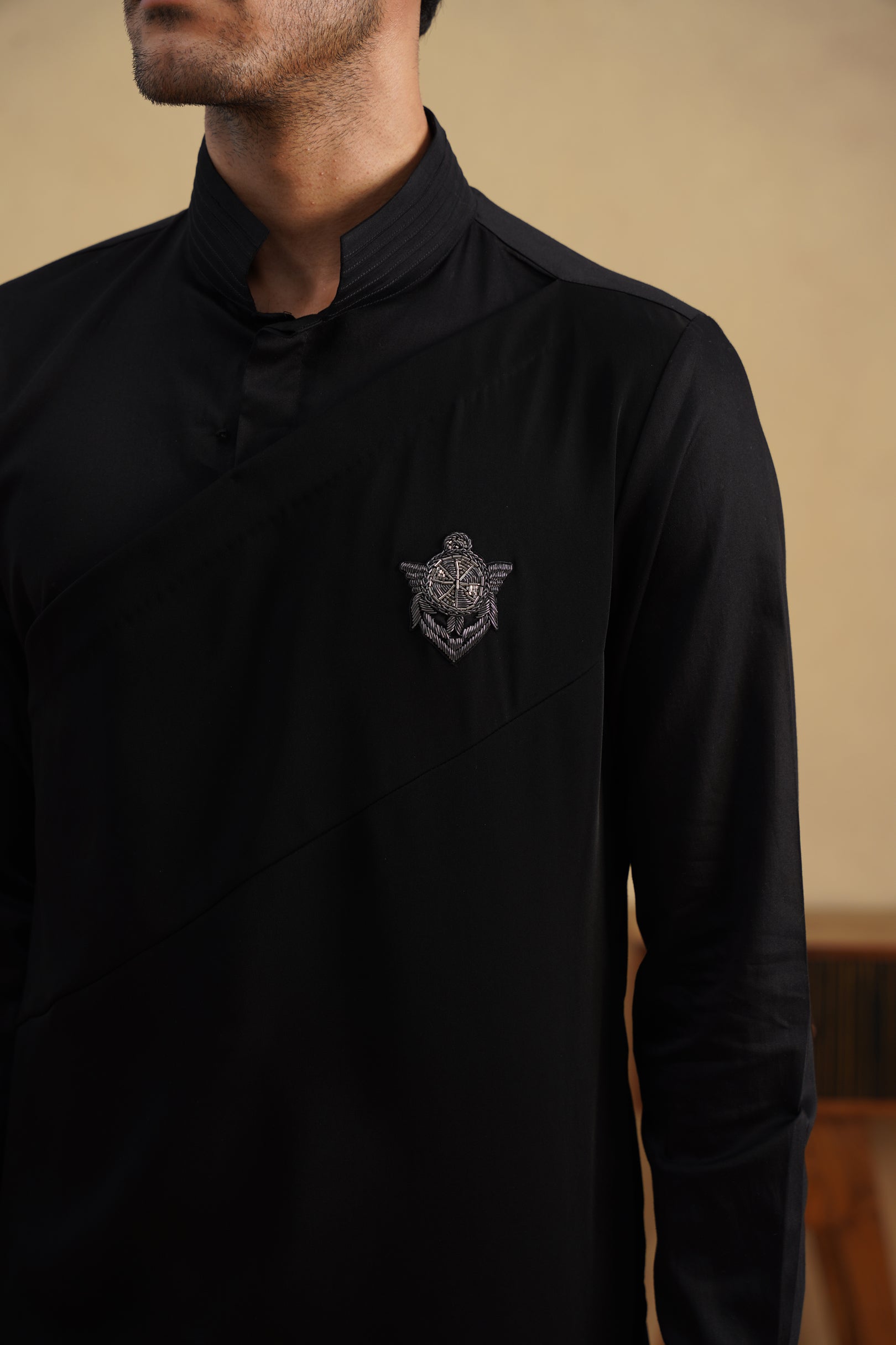 LUXE BLK KURTA