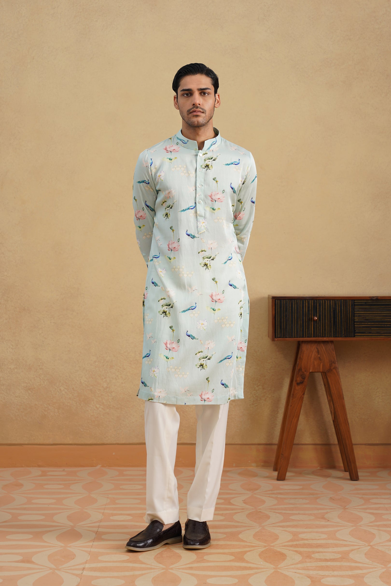 SKY BLOOM PRINTED KURTA