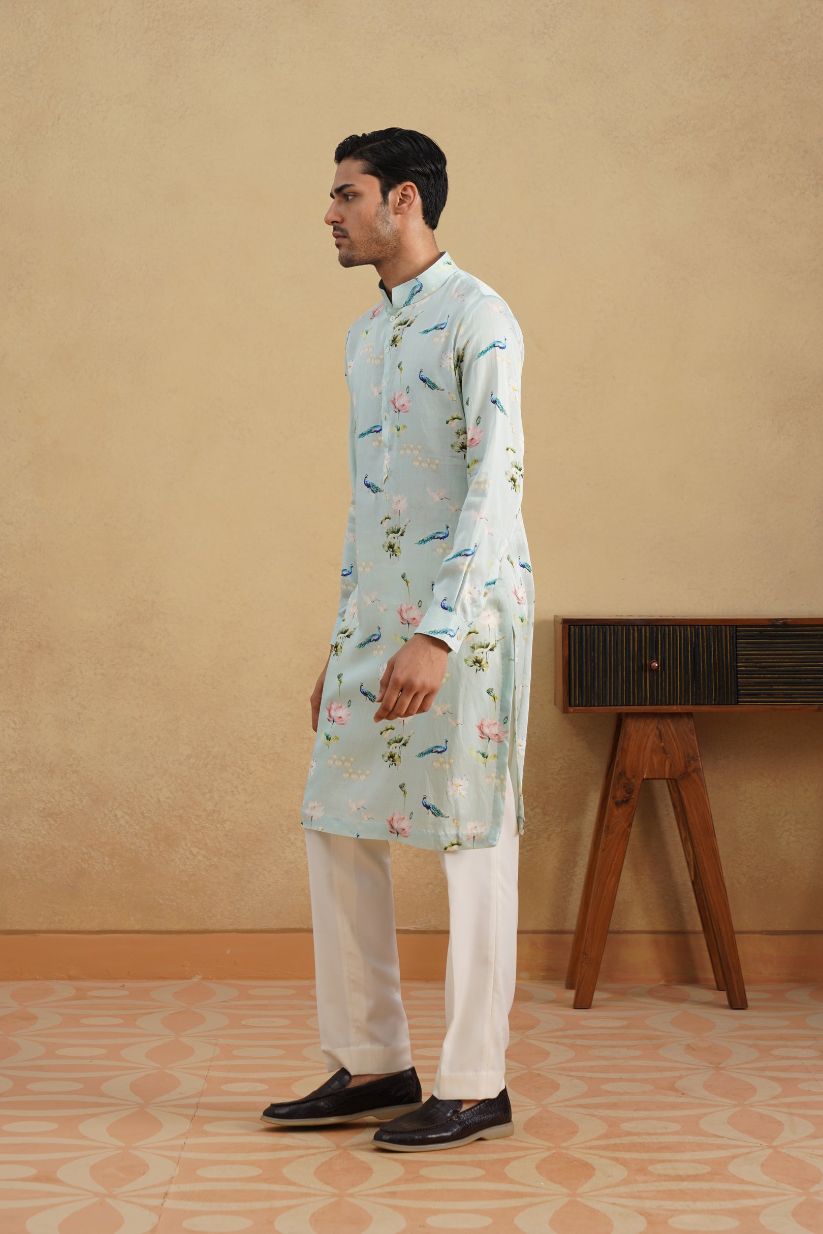 SKY BLOOM PRINTED KURTA