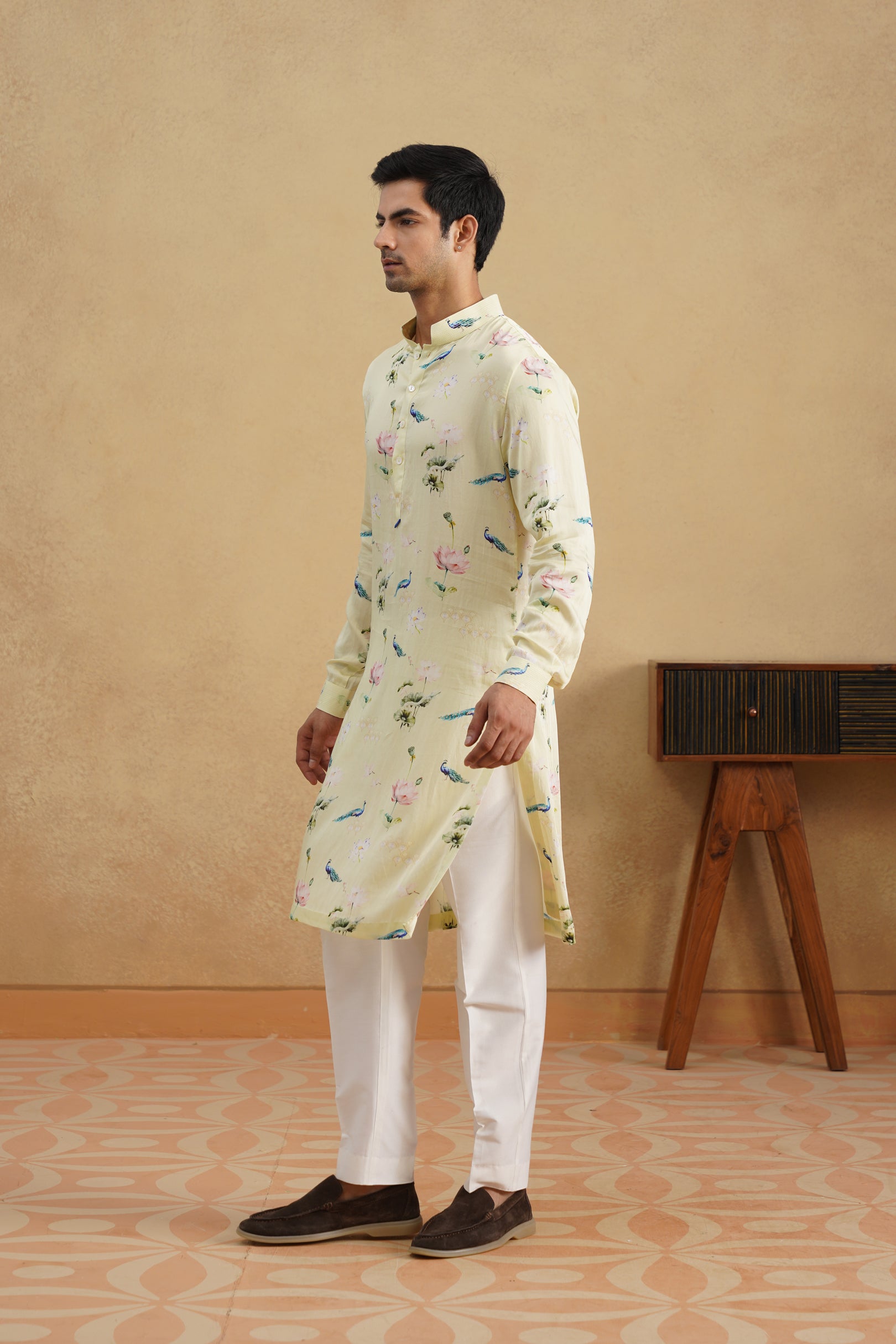LEMON BLOOM PRINTED KURTA