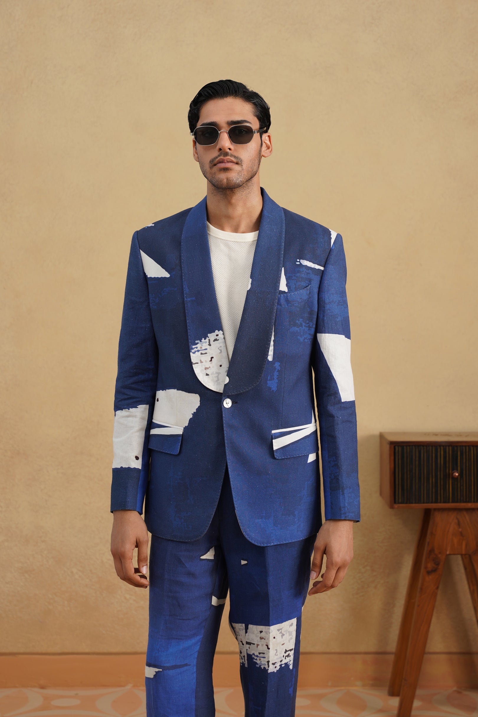 INDIGO STROKES JACKET & TROUSER