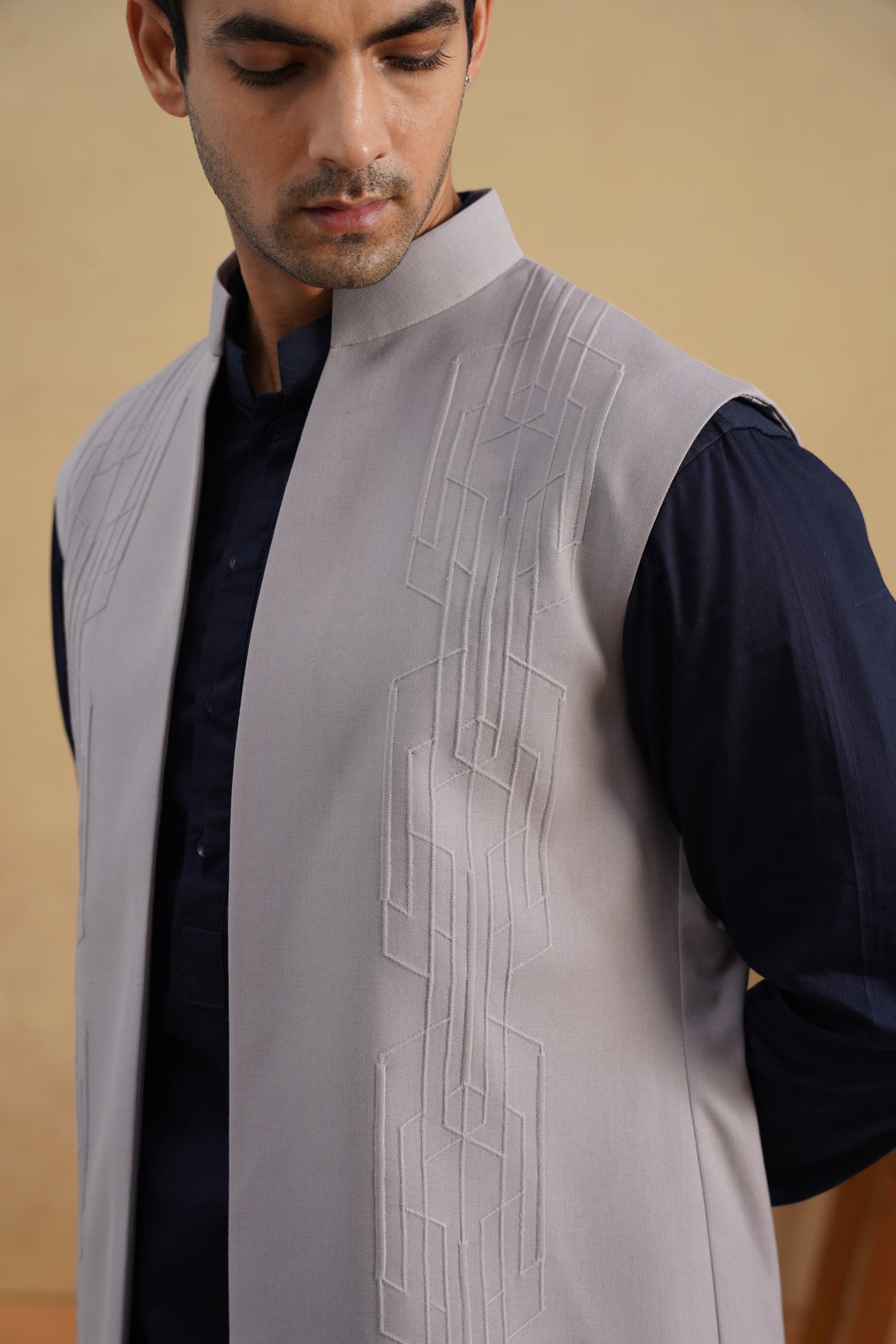 Grey D-N Nehru-Jacket