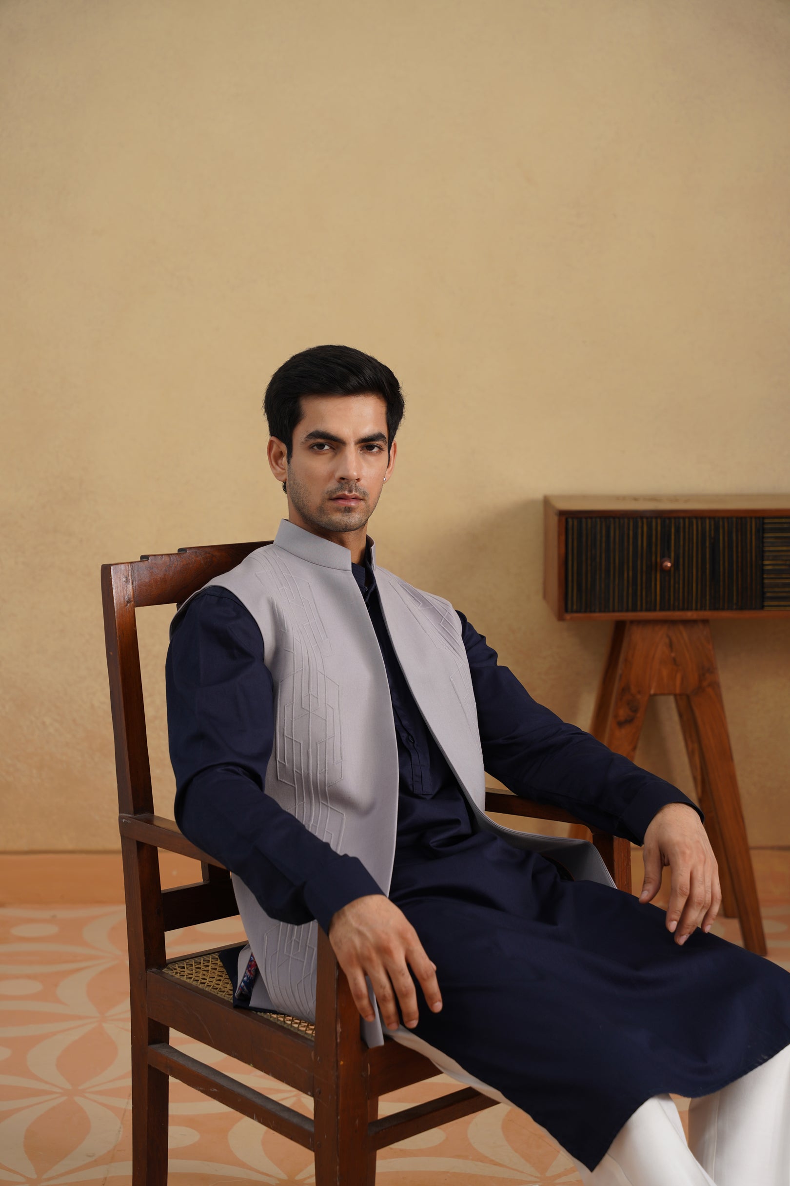 Grey D-N Kurta-Nehru Set