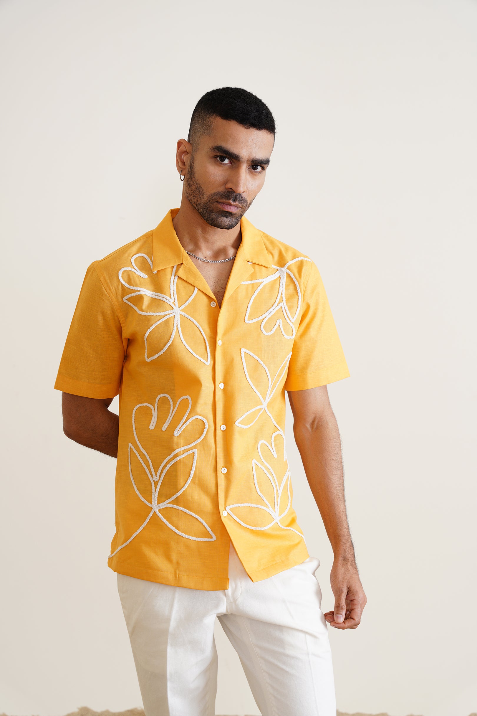 Mustard Emb Shirt