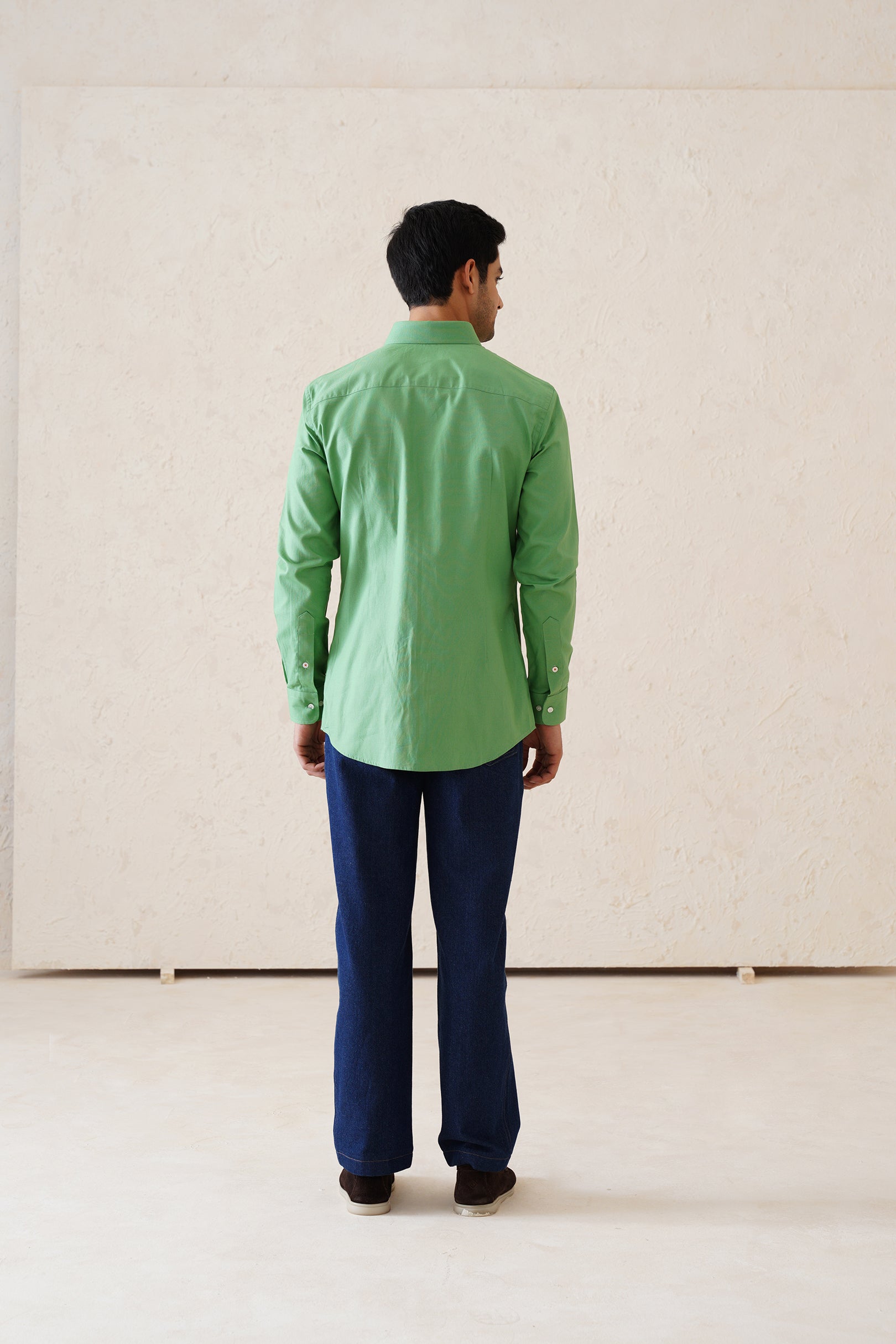 Solid Lime Twill Shirt