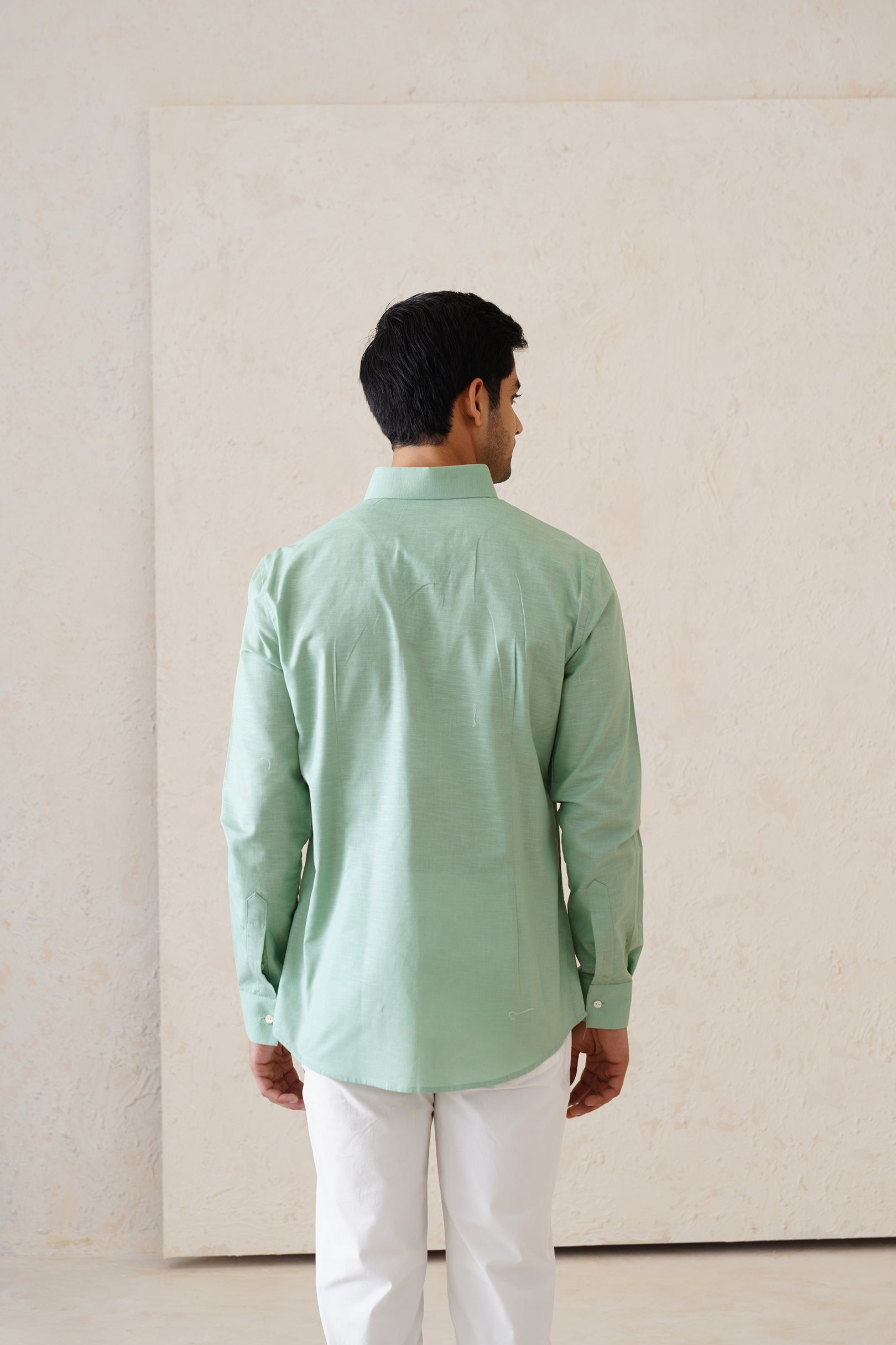 Sage Cotton-linen Shirt