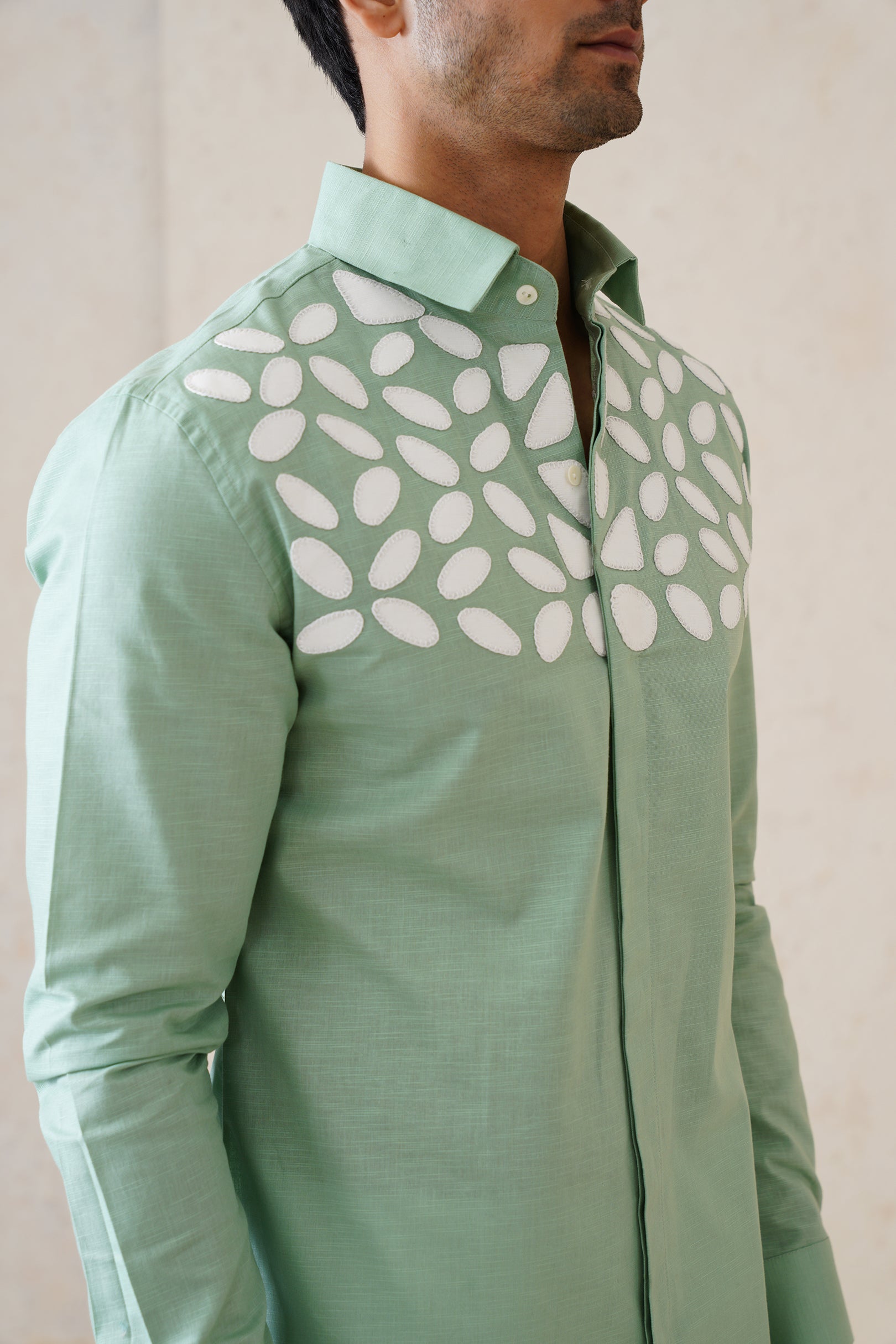 Sage Cotton-linen Shirt