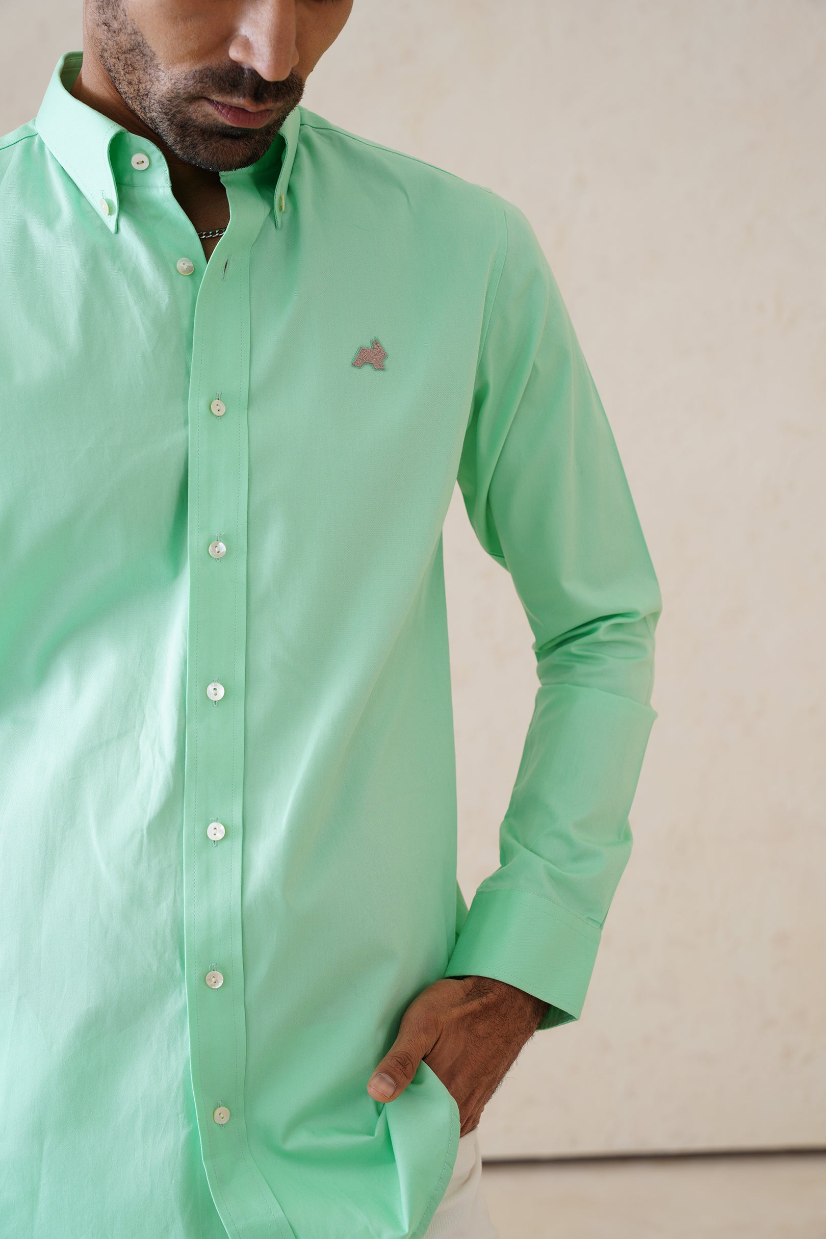 Solid Sea Green Shirt