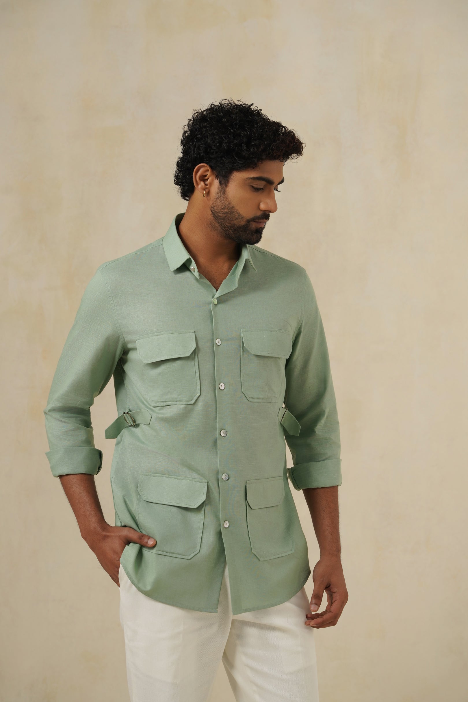 Sage Safari | Men's Linen Shirt (Copy)