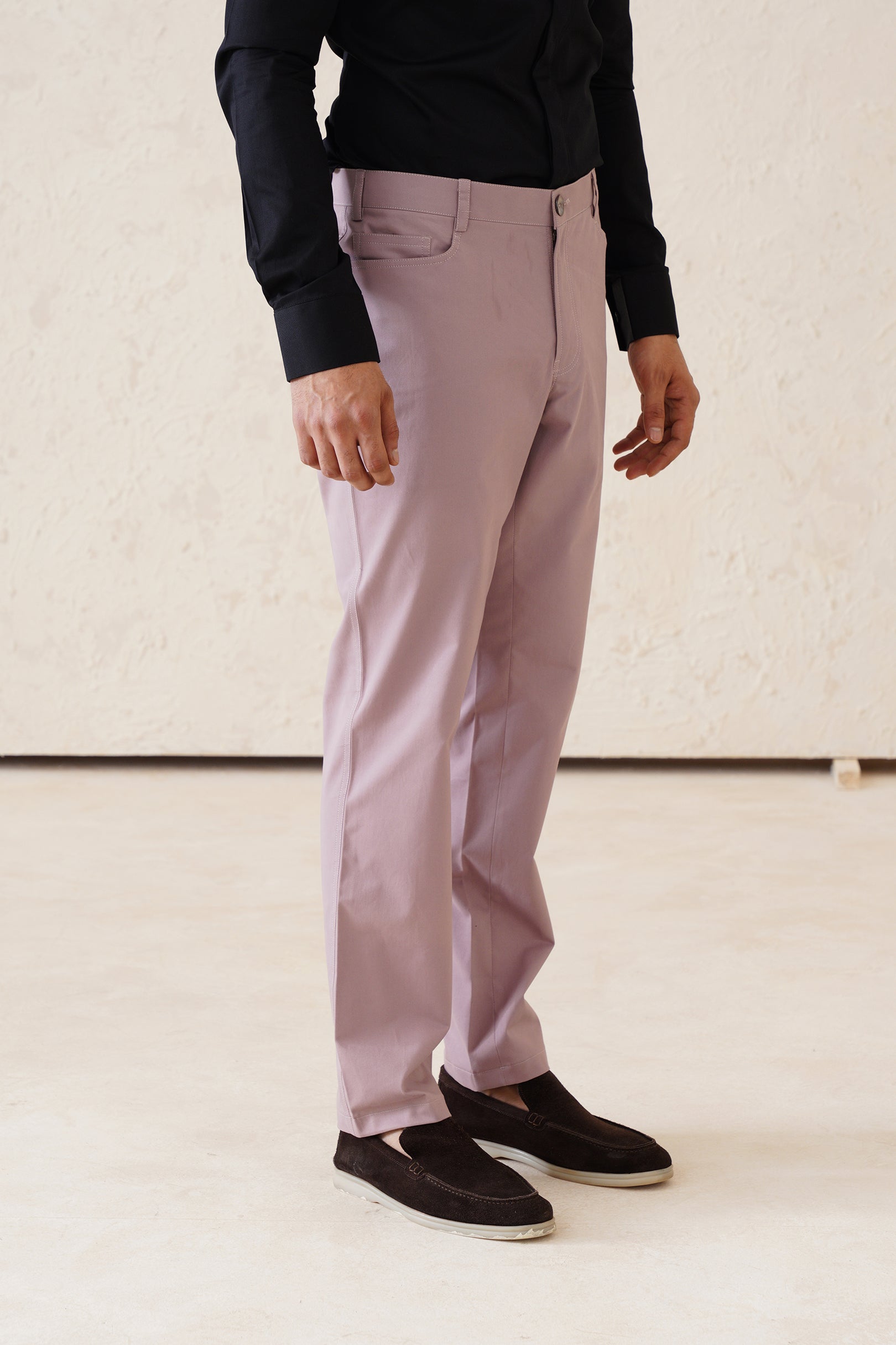 Mauve Cotton Trouser