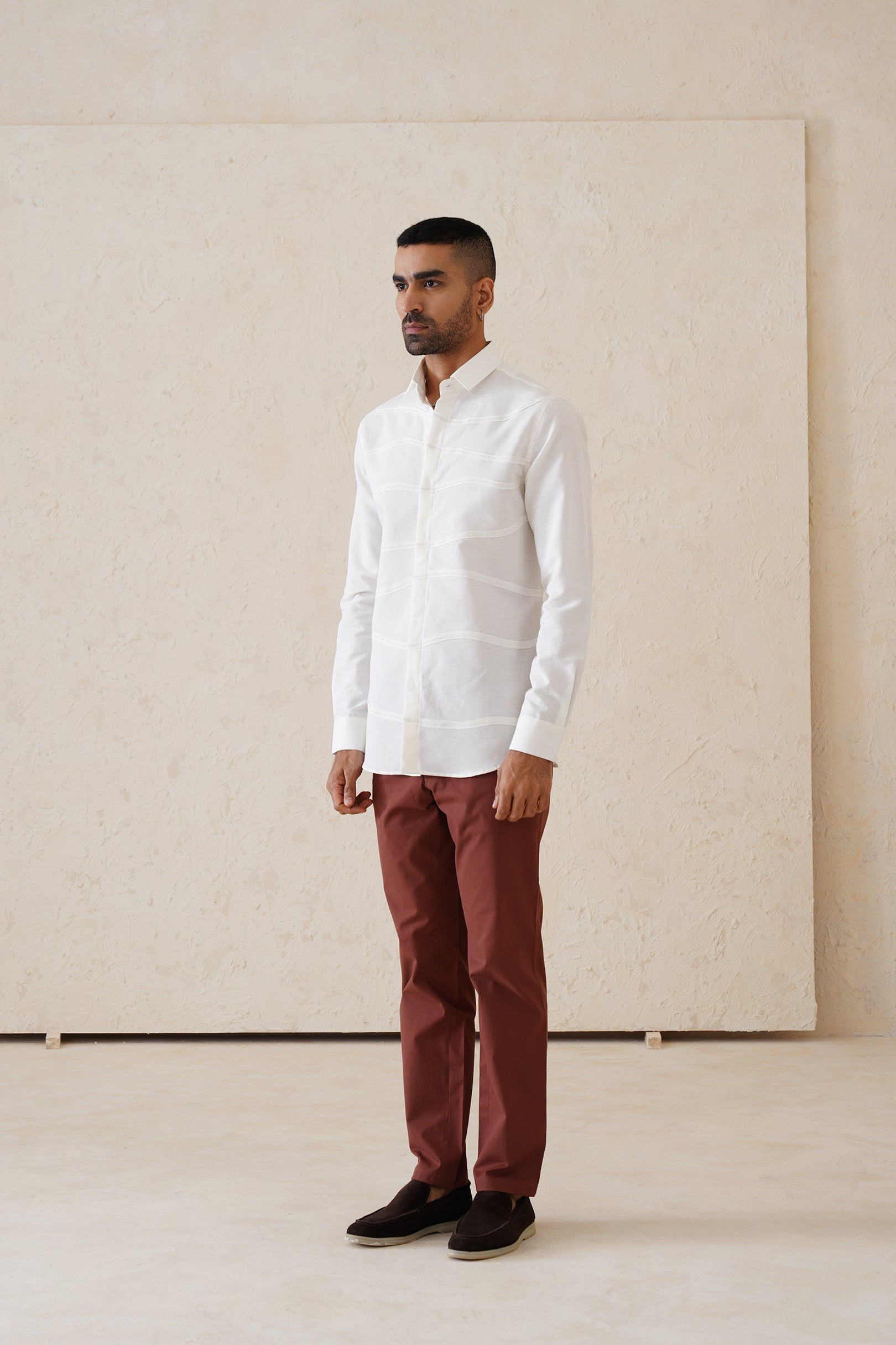 Abstract Cotton-Linen Shirt