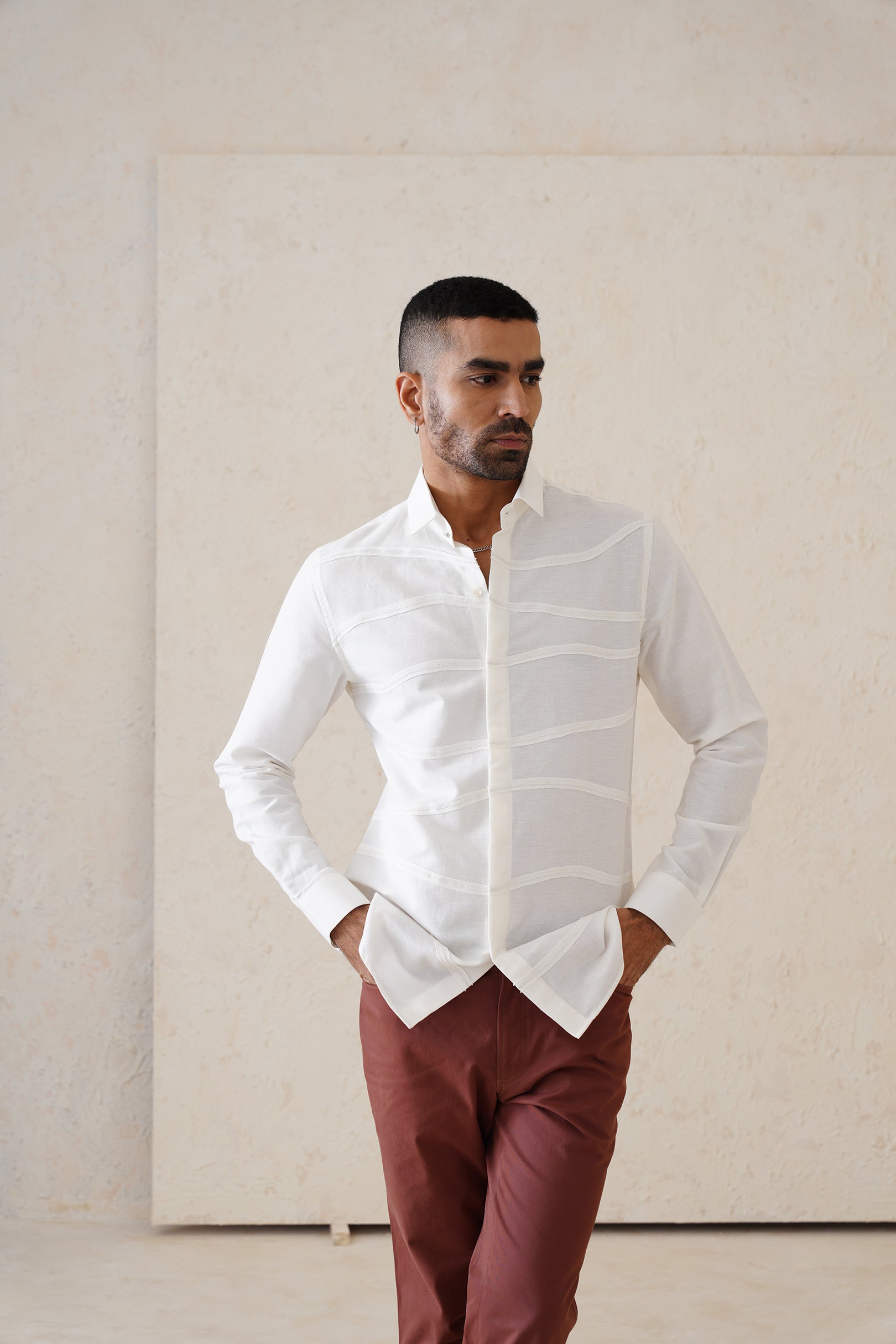 Abstract Cotton-Linen Shirt