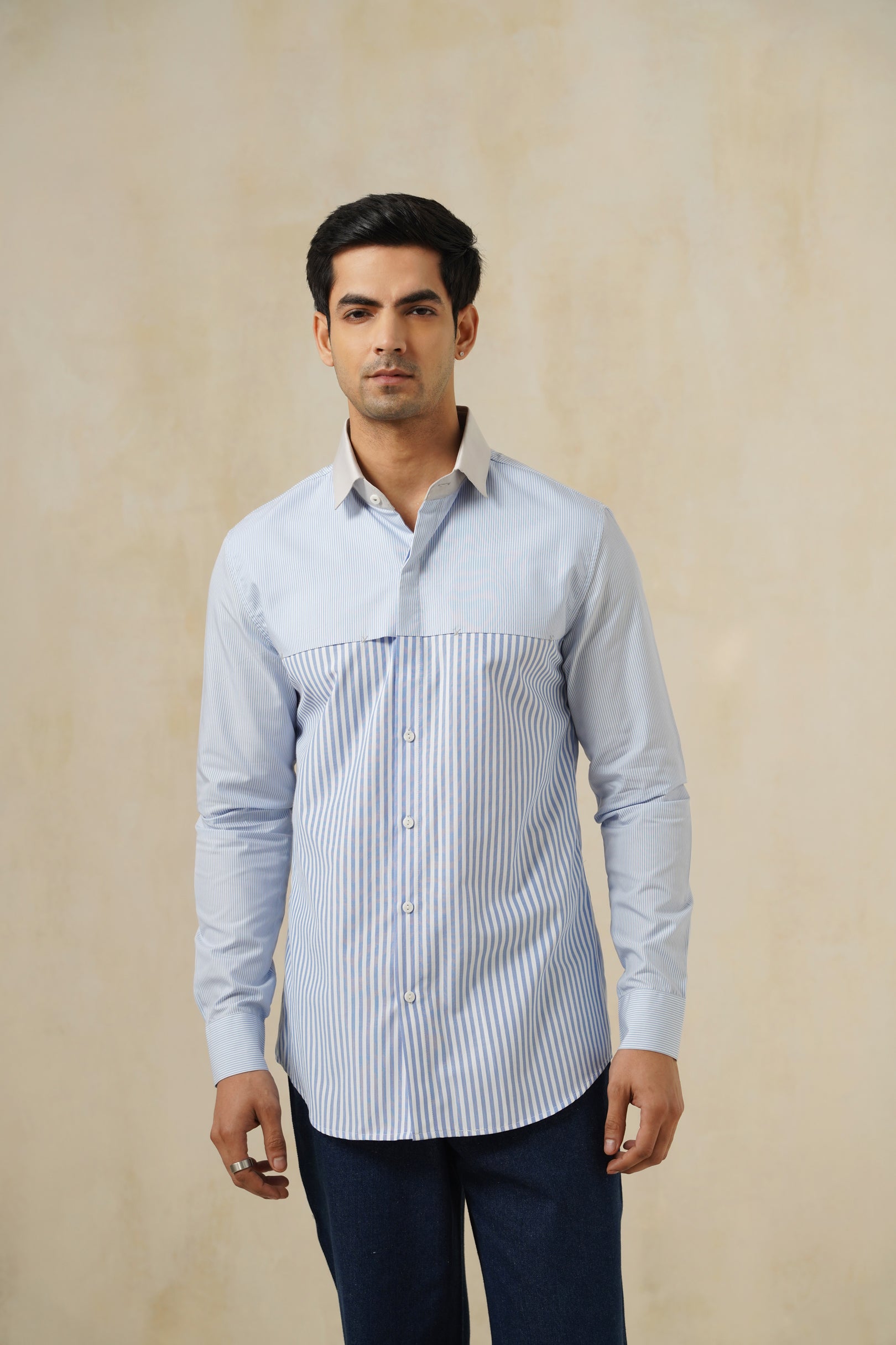 Marina | Men's Pinstripe Cotton Shirt