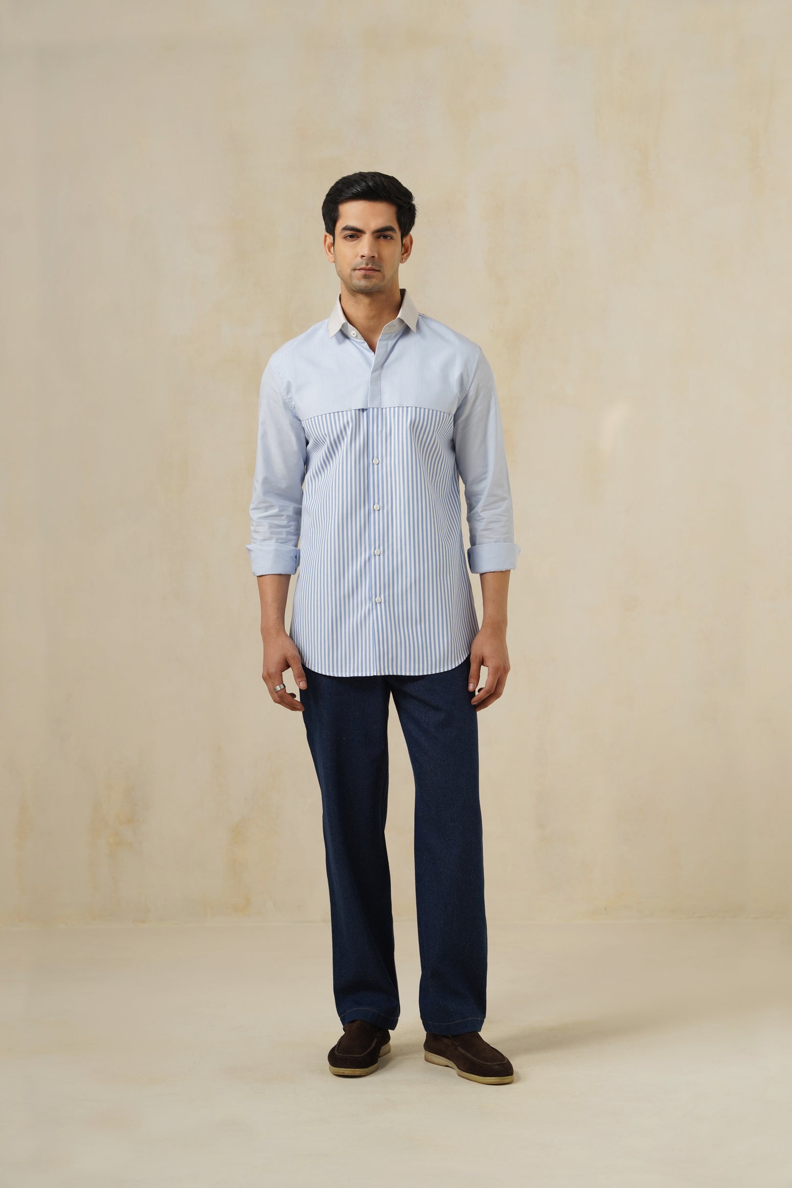 Marina | Men's Pinstripe Cotton Shirt