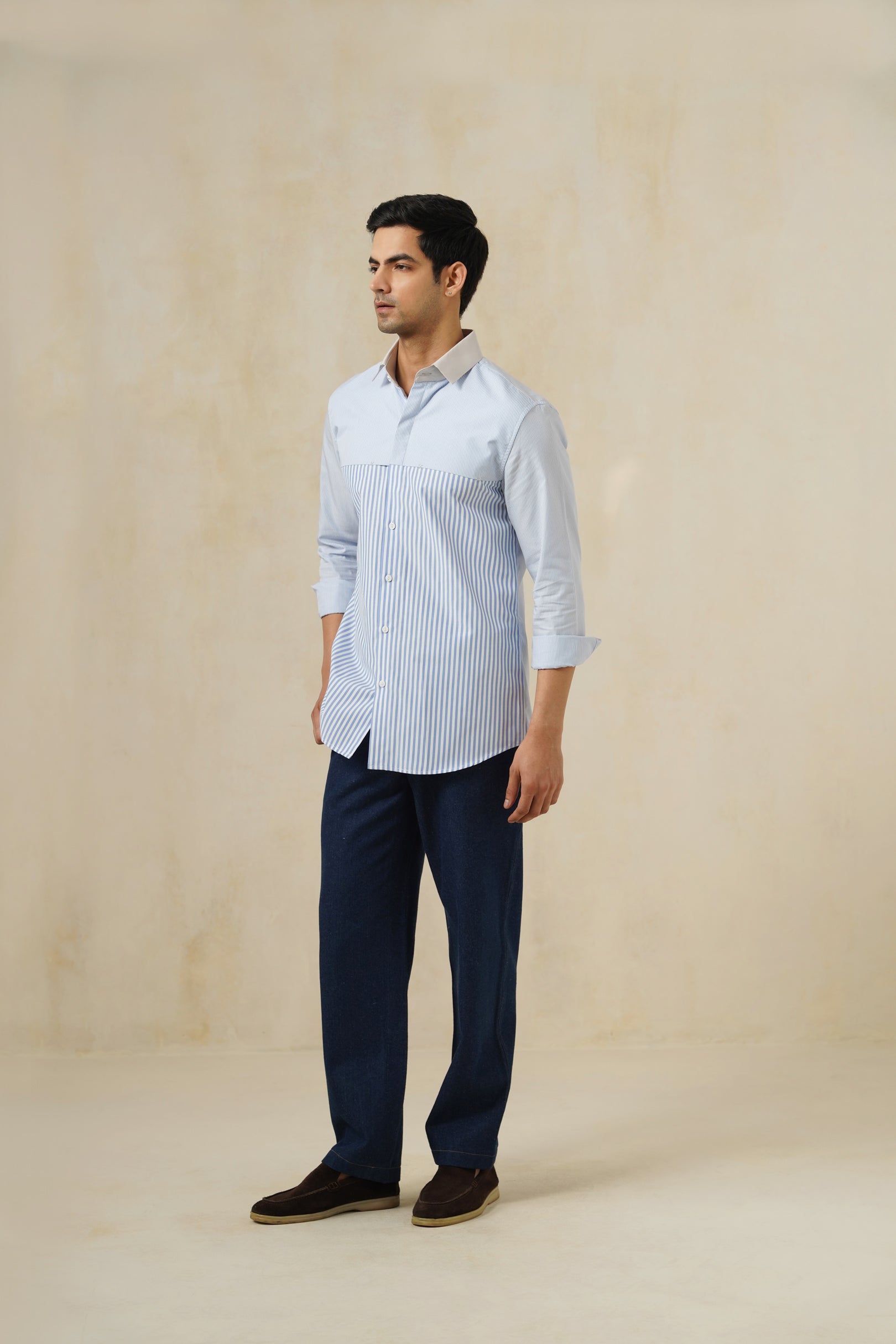 Marina | Men's Pinstripe Cotton Shirt