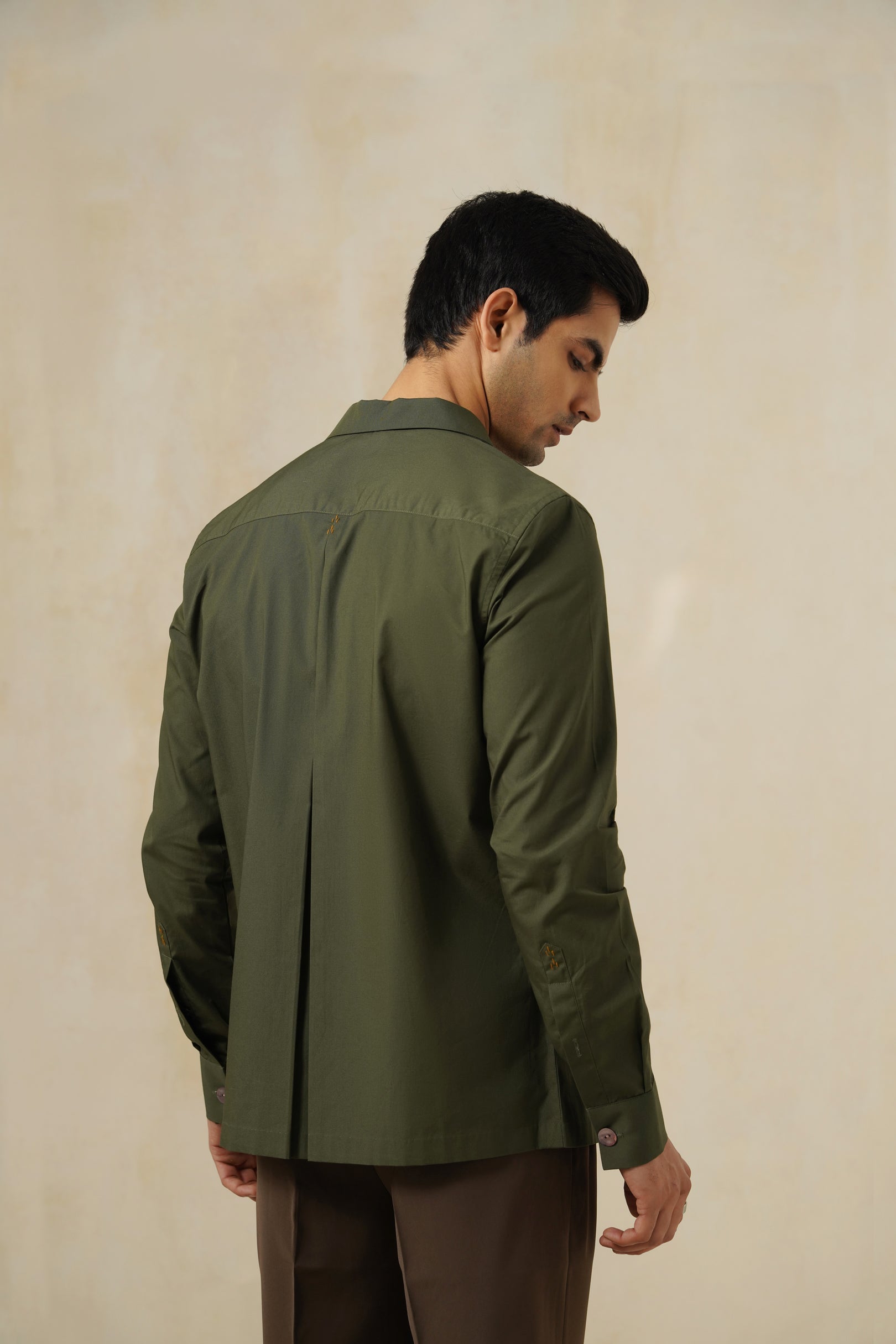 TERRAIN OLIVE | Men's Cotton Shirt