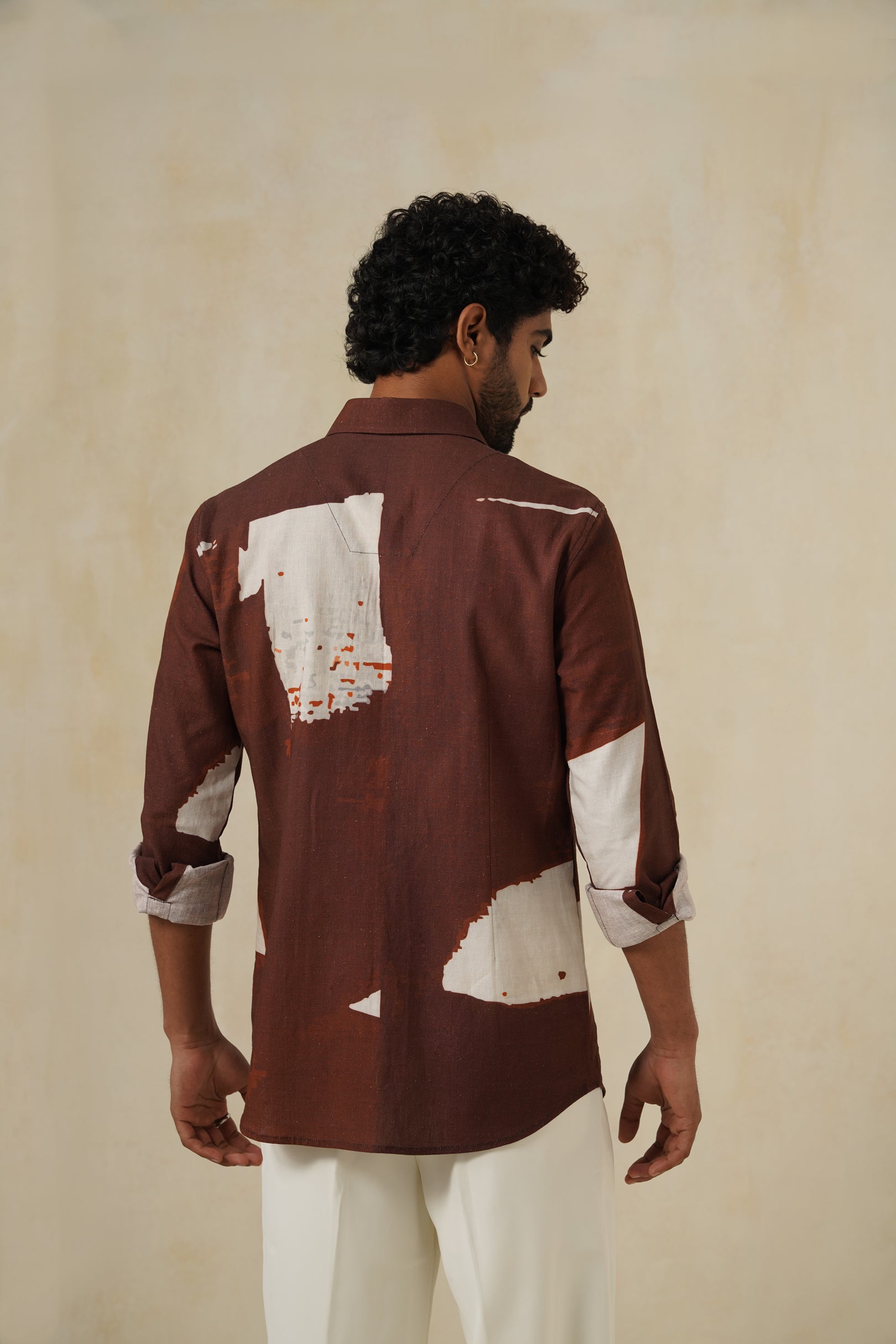 Strokes Shirt | Men's Printed Cotton-Linen Shirt