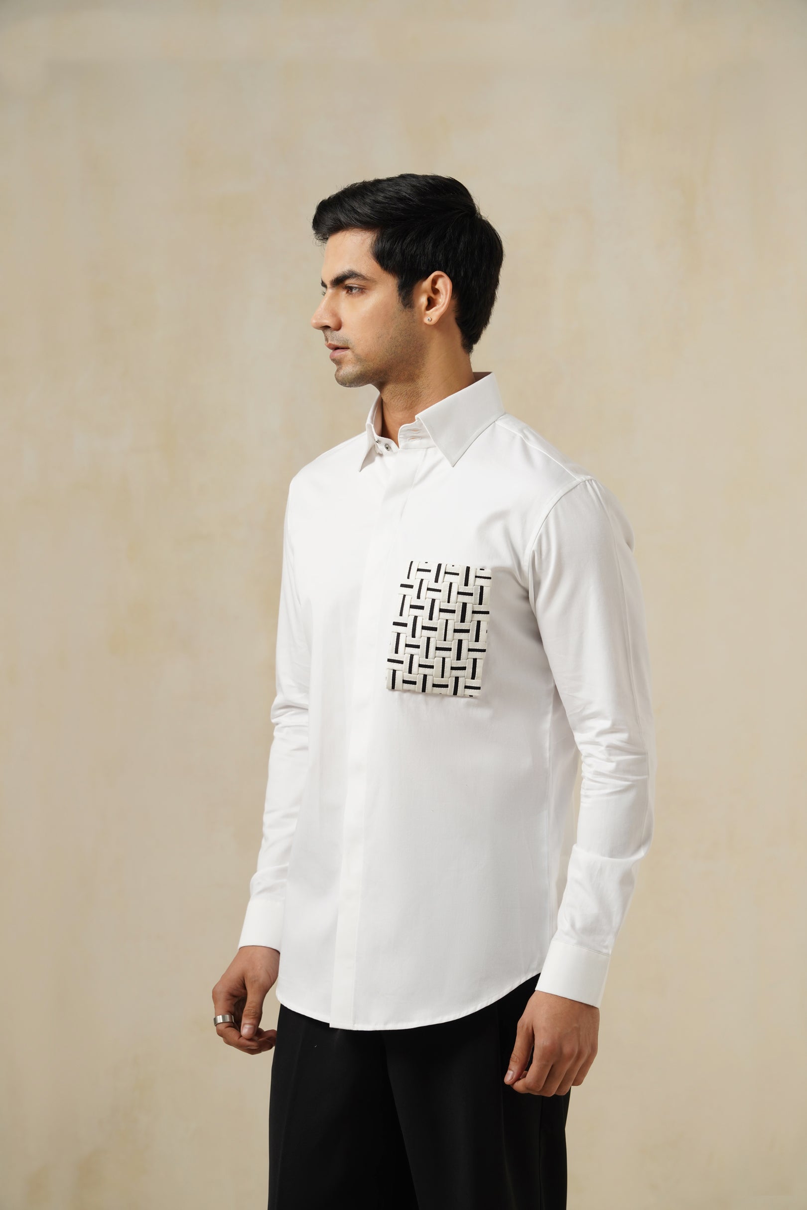 Woven Luxe | Men's White Cotton Shirt