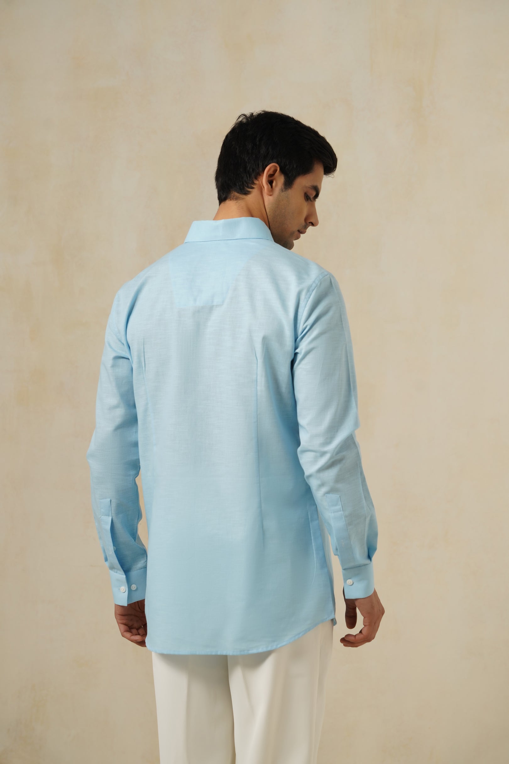 Sky Aero Placket | Men's Linen Shirt