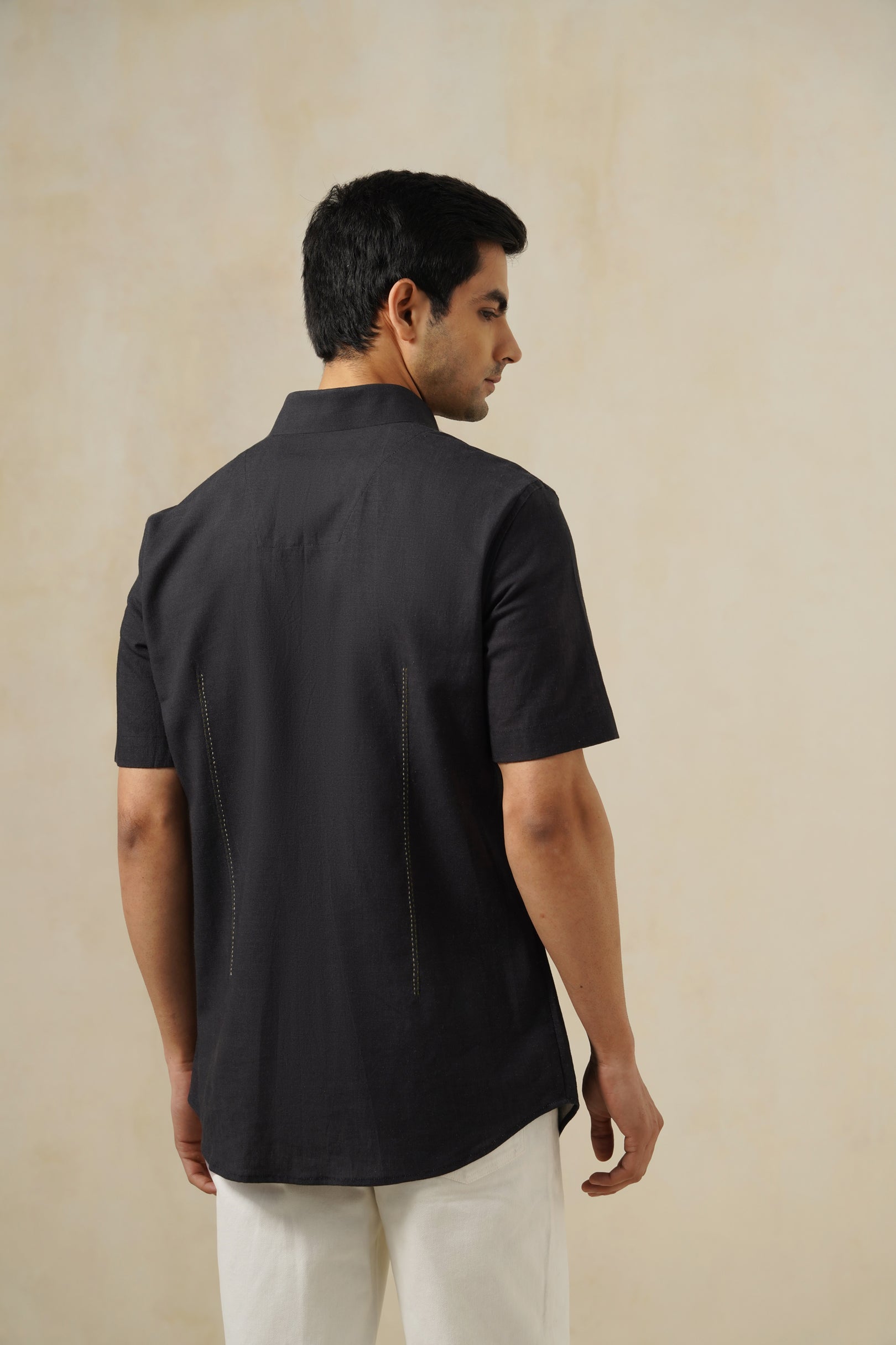 Frag Flow | Men's Printed Cotton-Linen Shirt