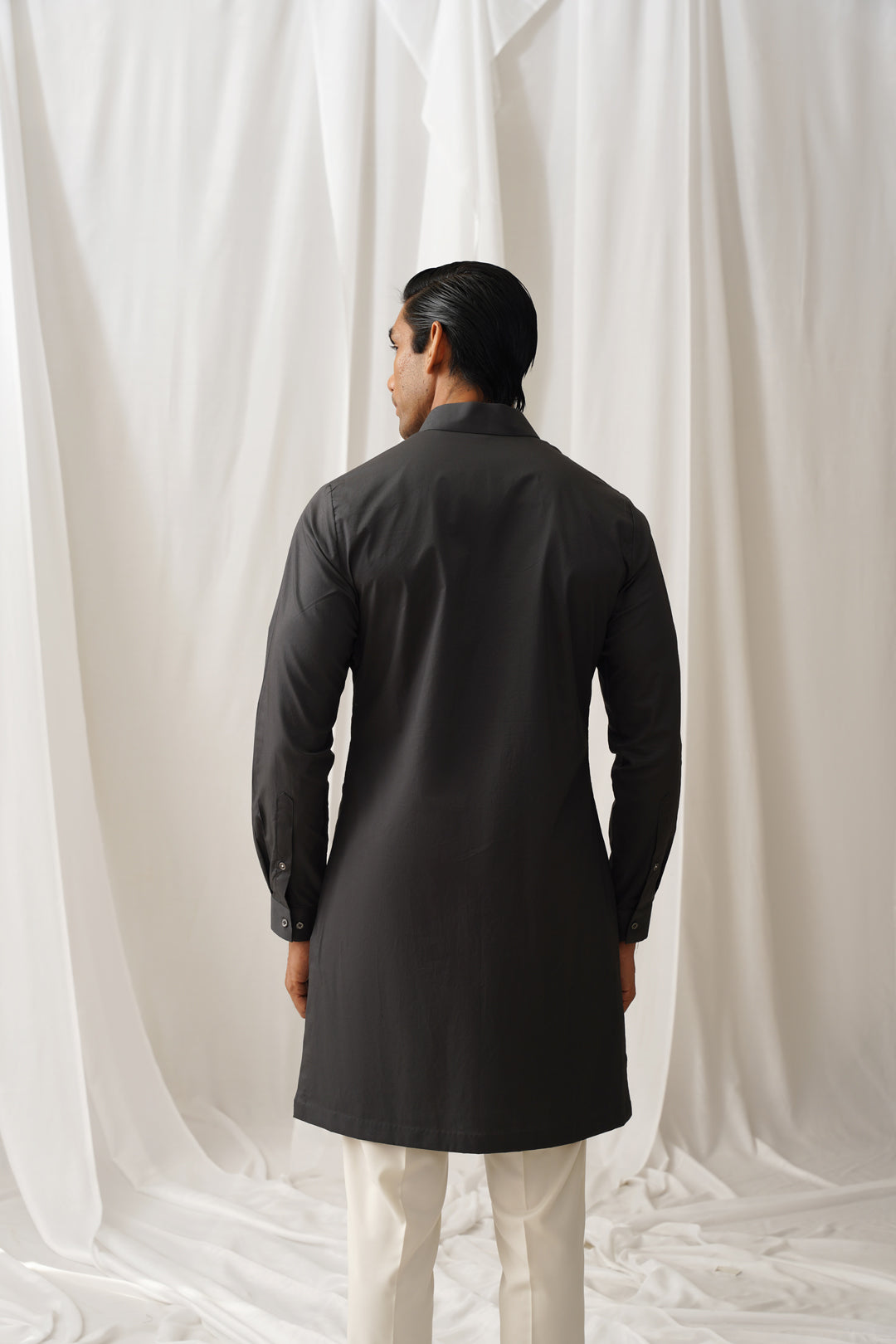 Charcoal Emb Kurta