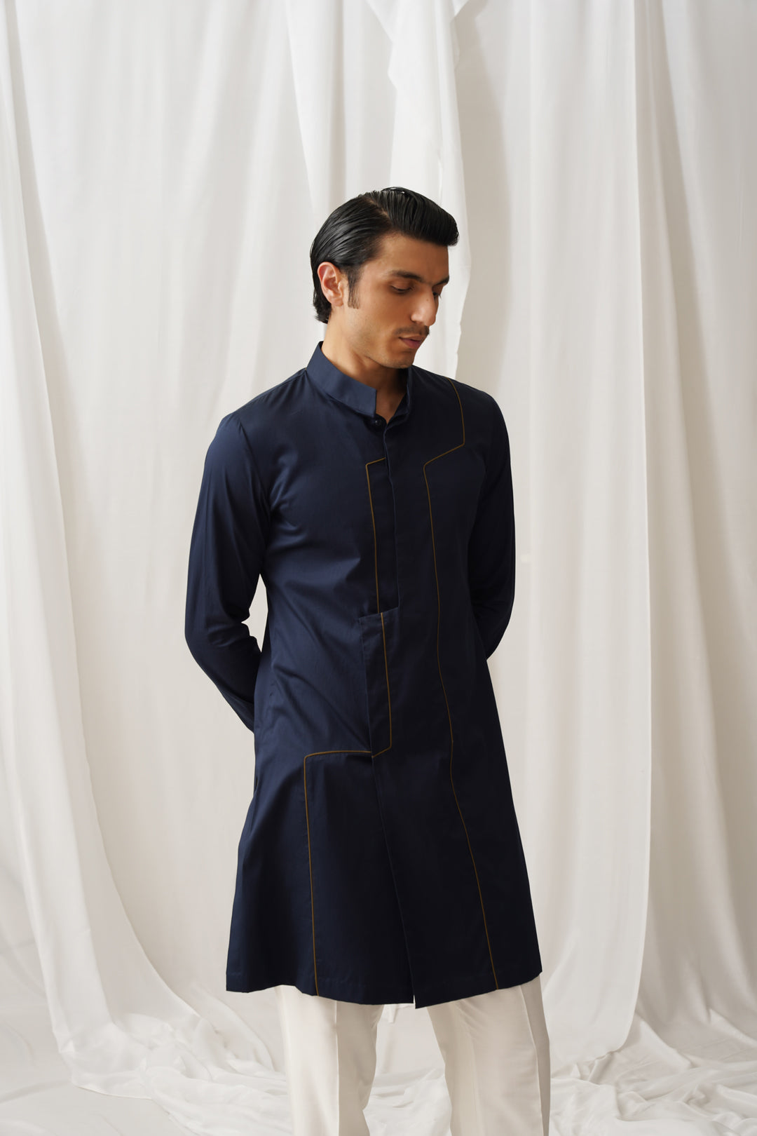 Tech Navy Kurta